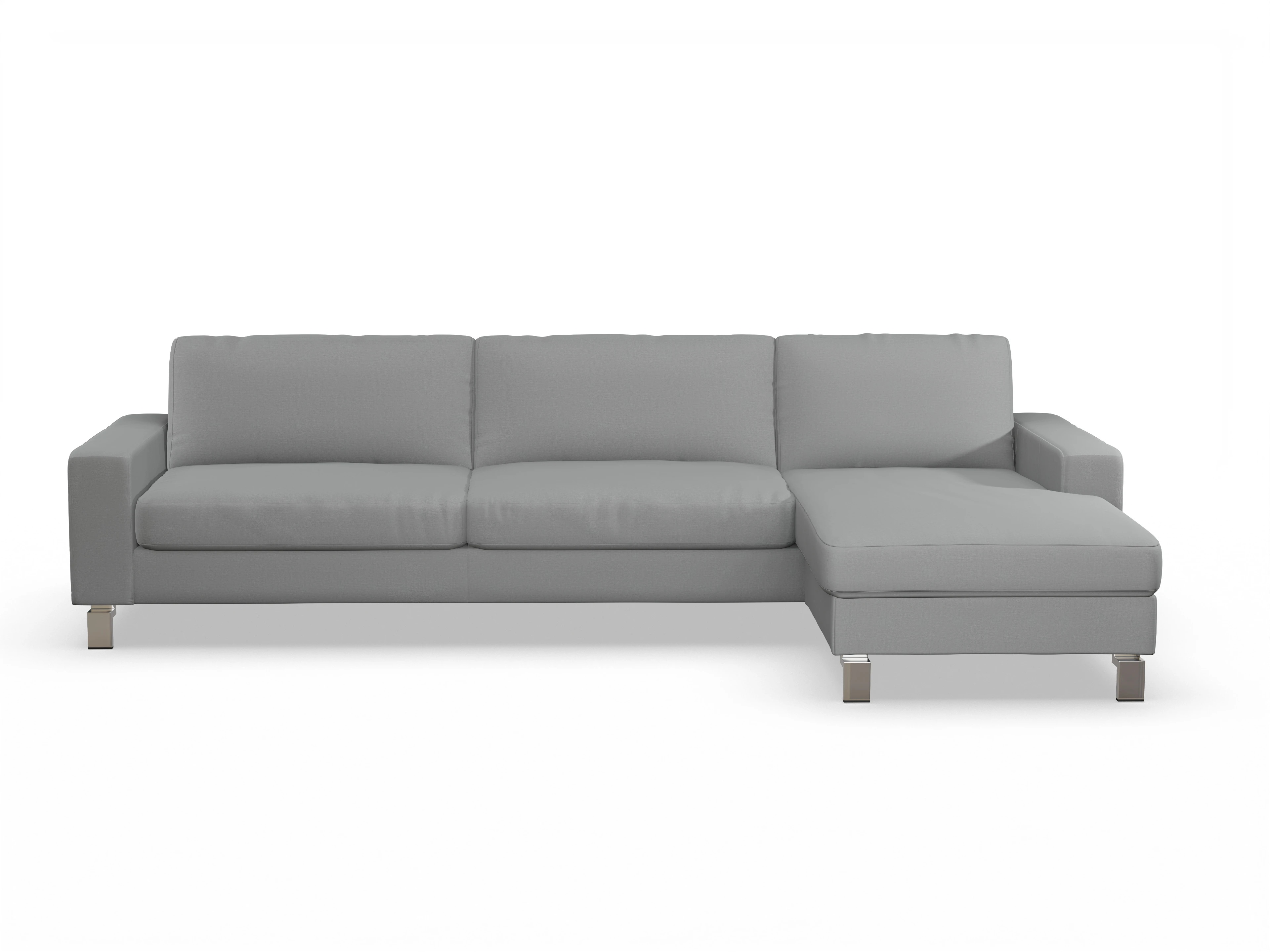 Ansicht des Produktes Indiana Ecksofa rechts Abschluss offen in Stoff Grau