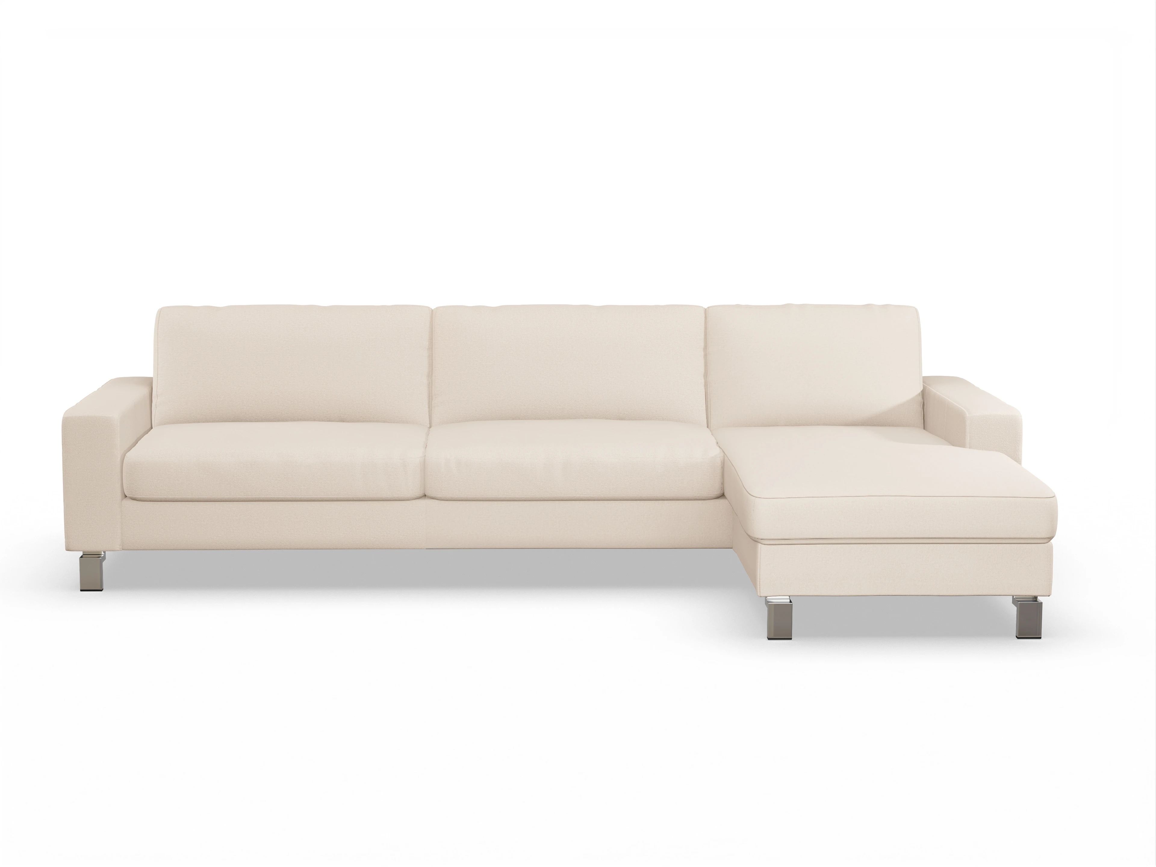 Ansicht des Produktes Indiana Ecksofa rechts Abschluss offen in Stoff Beige