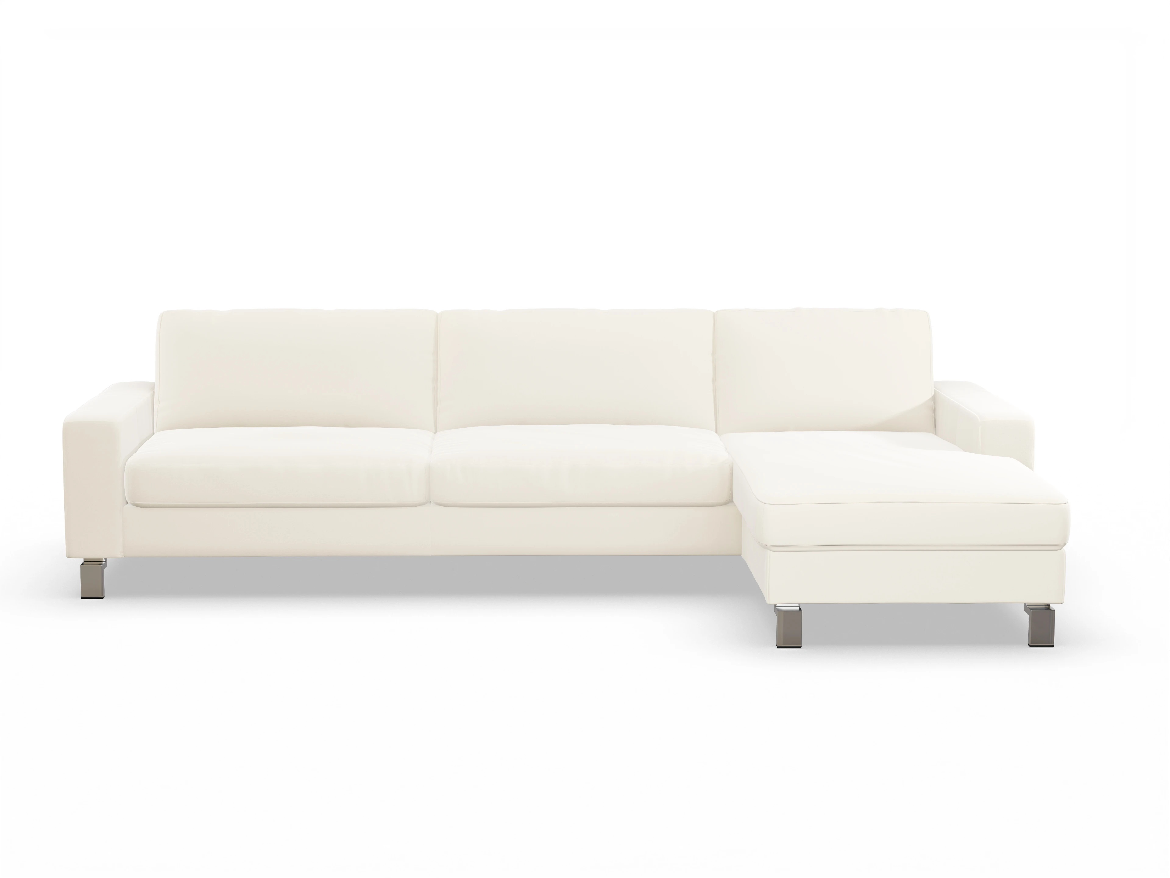 Ansicht des Produktes Indiana Ecksofa rechts Abschluss offen in Stoff Beige