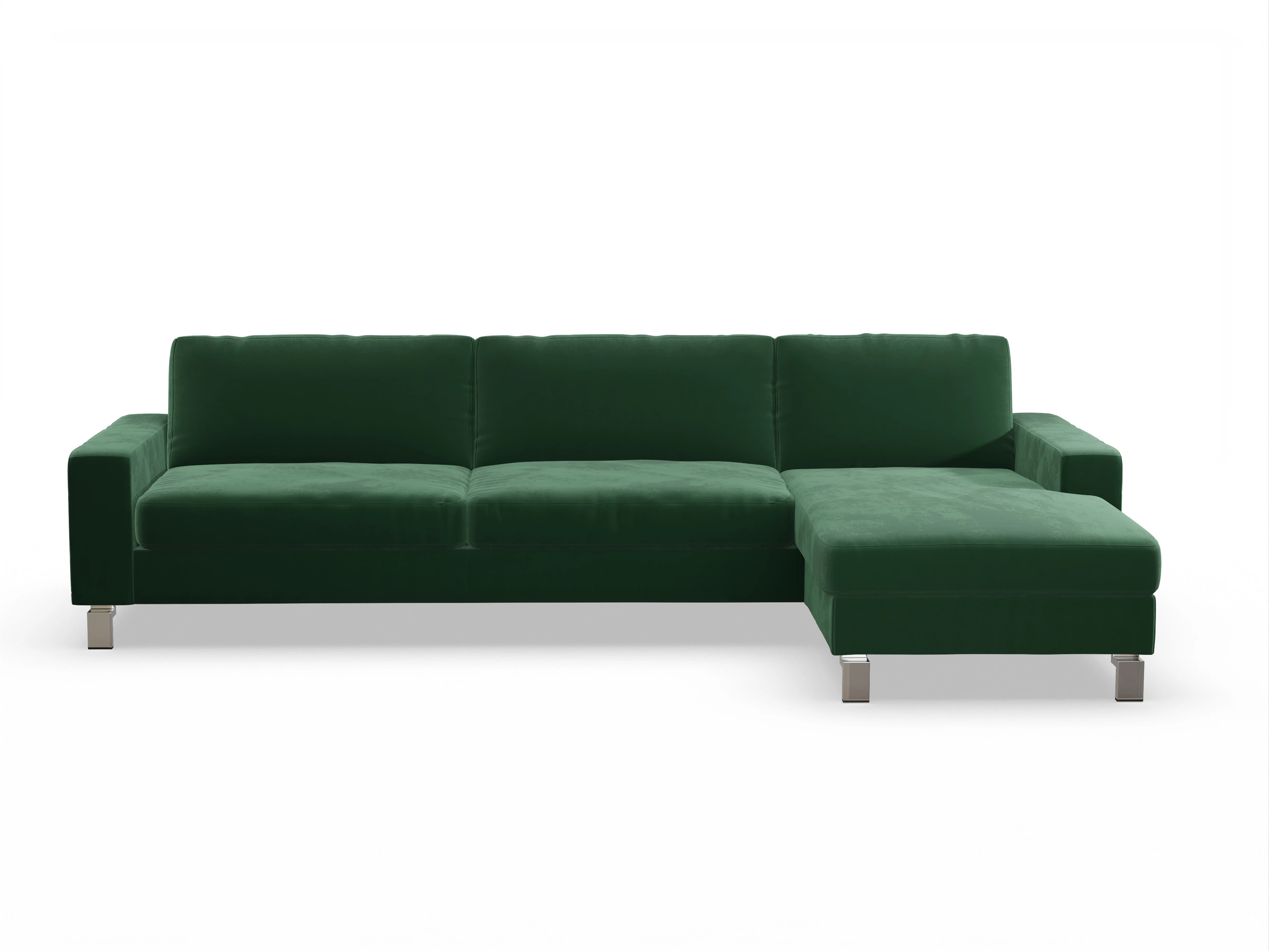 Ansicht des Produktes Indiana Ecksofa rechts Abschluss offen in Stoff Grün