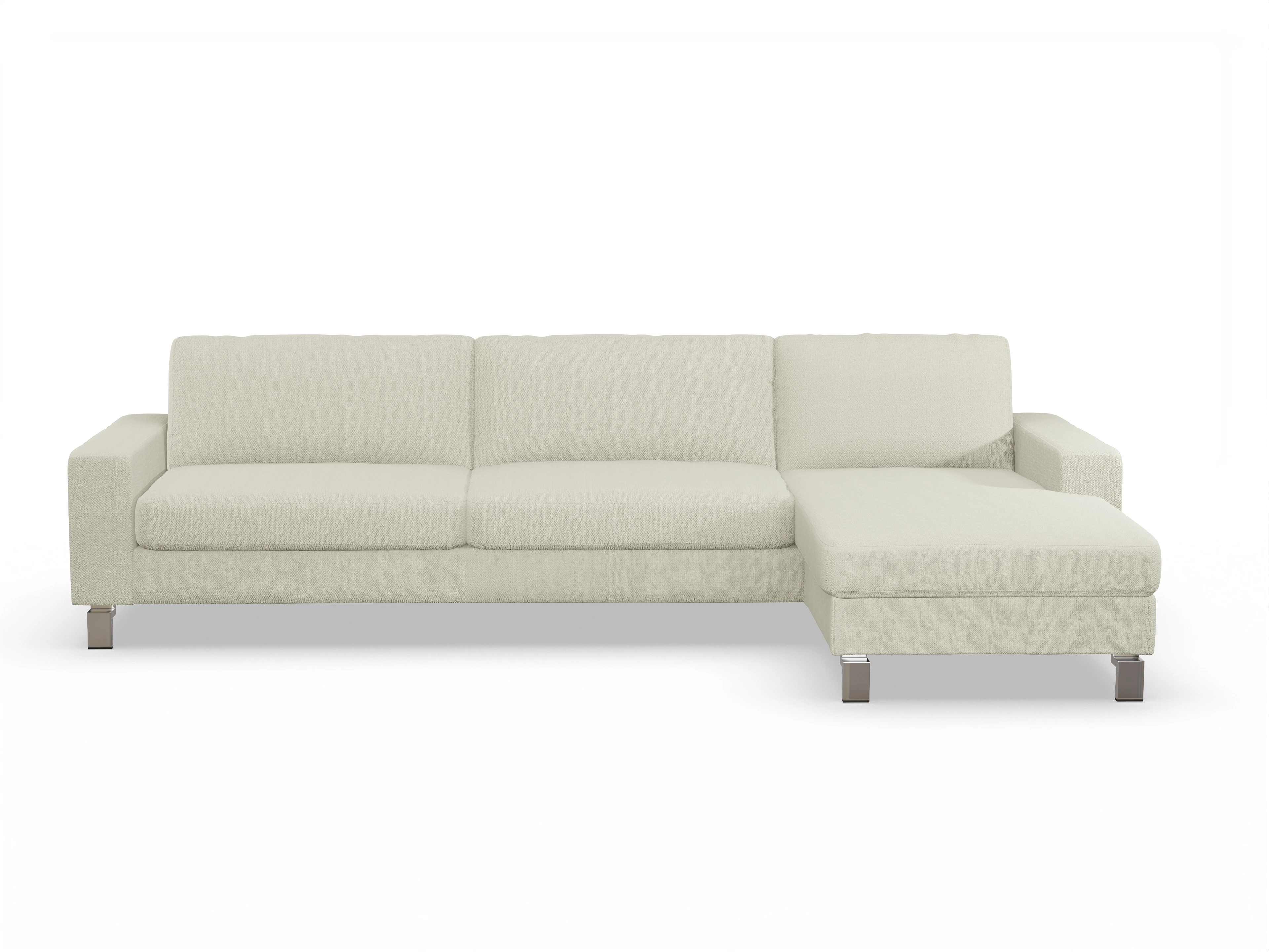 Ansicht des Produktes Indiana Ecksofa rechts Abschluss offen in Stoff Beige