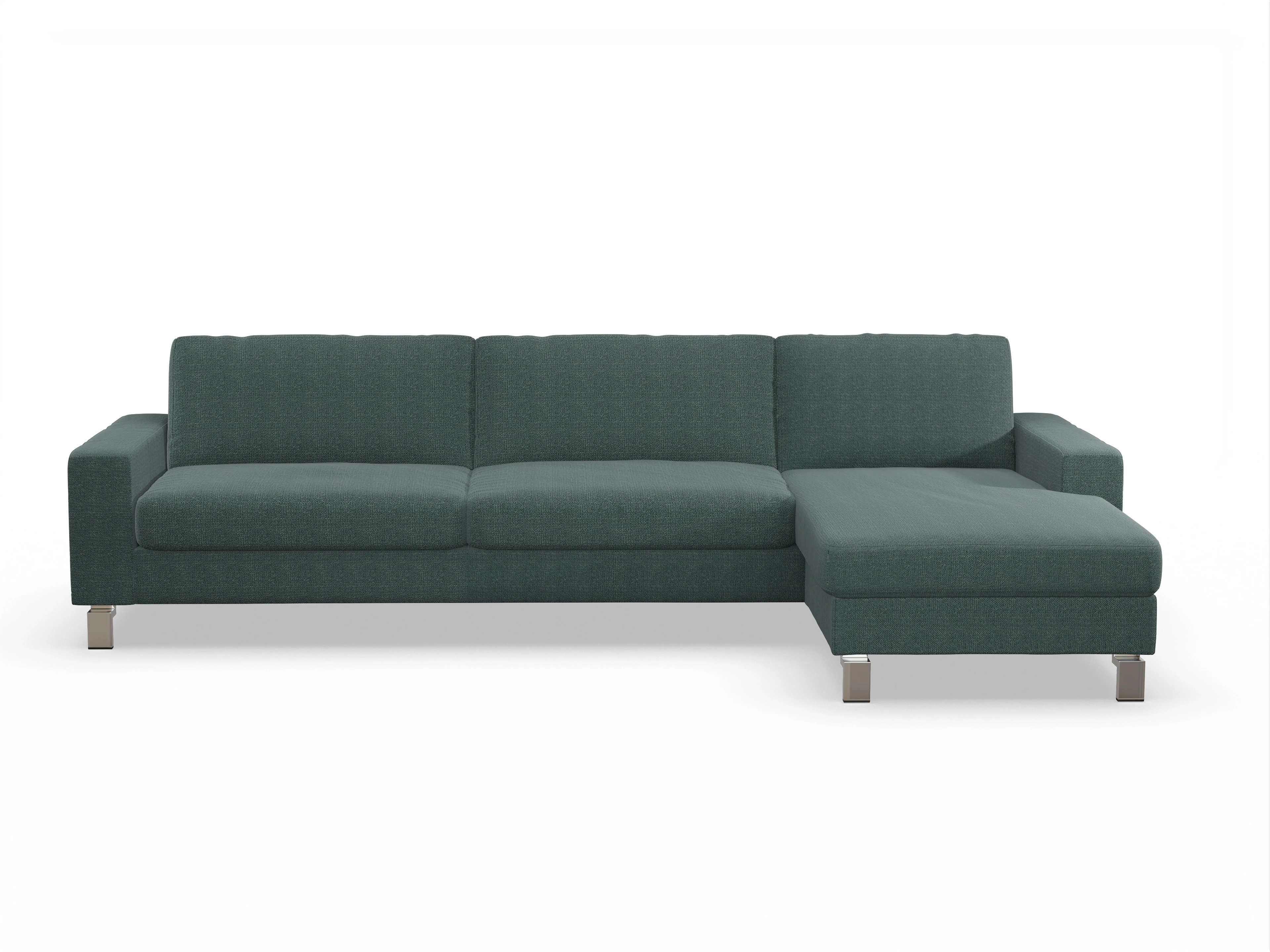 Ansicht des Produktes Indiana Ecksofa rechts Abschluss offen in Stoff Blau