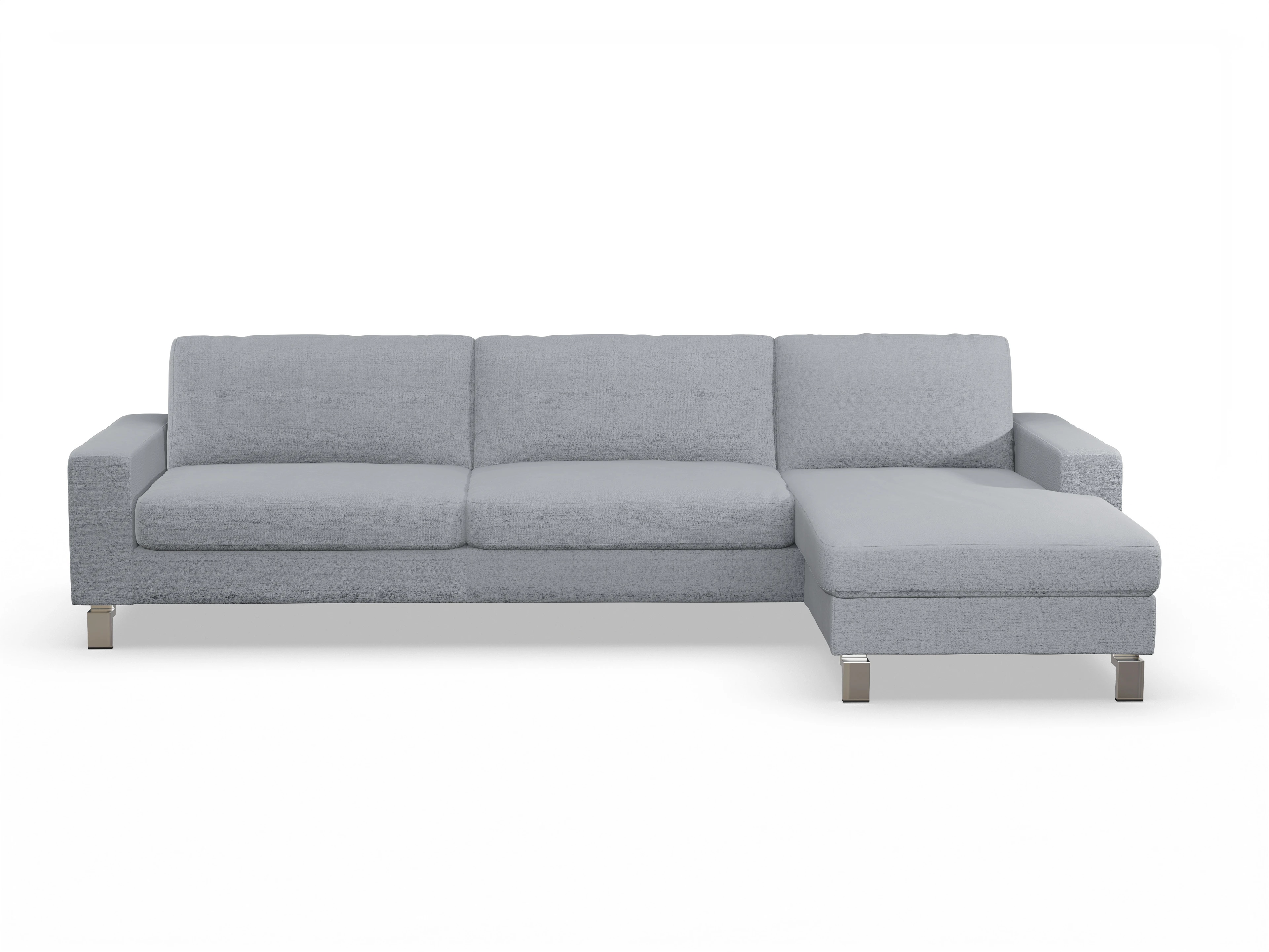 Ansicht des Produktes Indiana Ecksofa rechts Abschluss offen in Stoff Blau