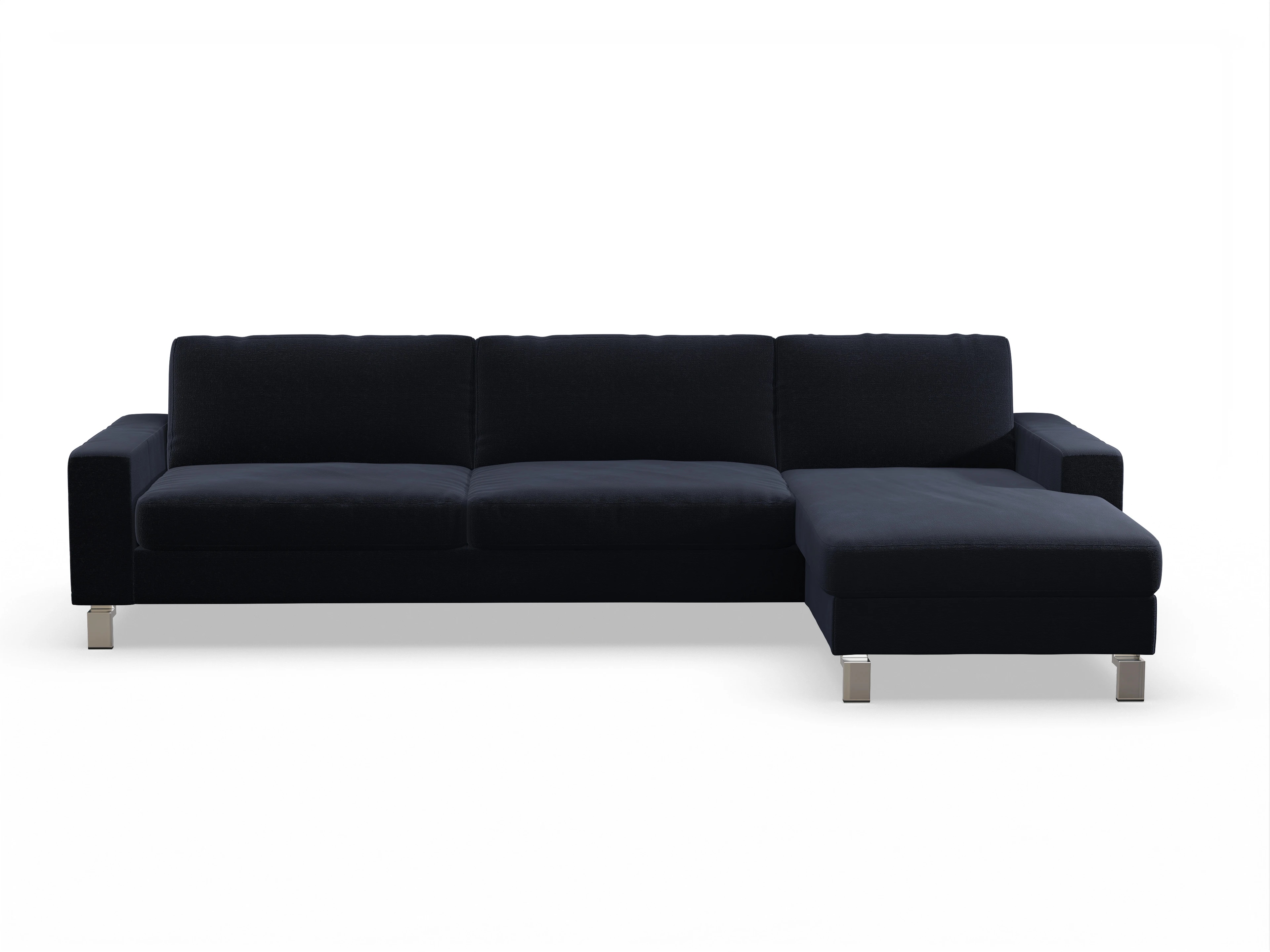 Ansicht des Produktes Indiana Ecksofa rechts Abschluss offen in Stoff Blau