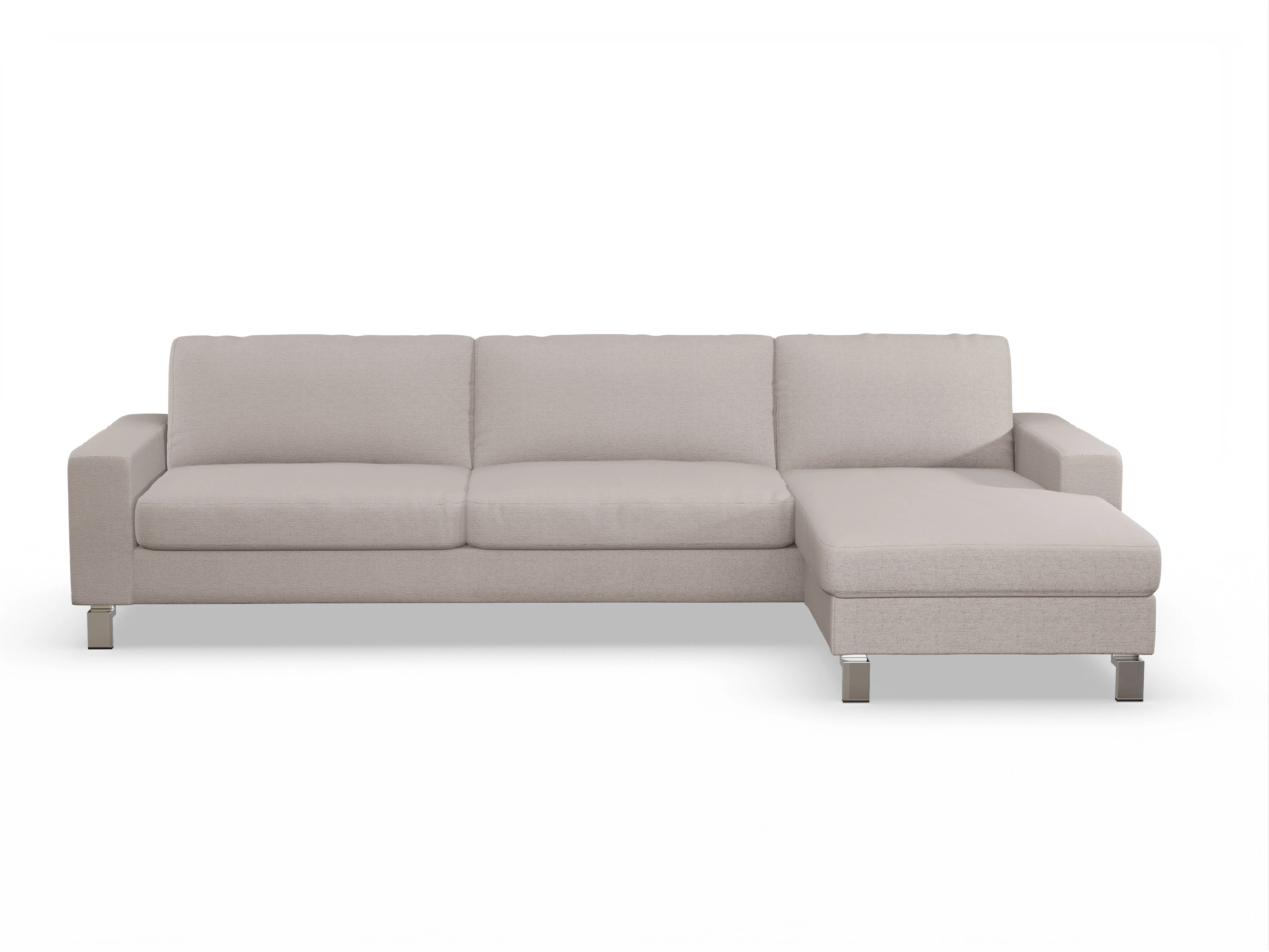 Ansicht des Produktes Indiana Ecksofa rechts Abschluss offen in Stoff Braun