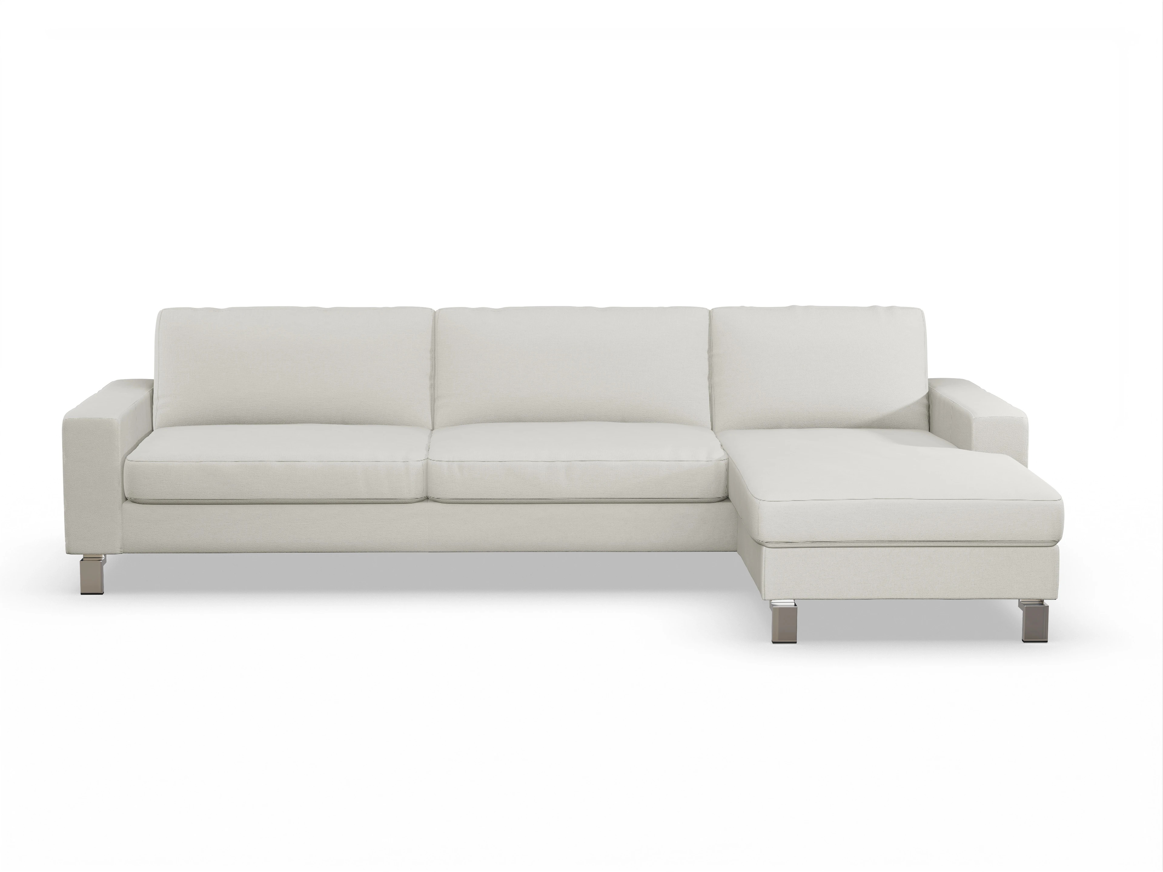Ansicht des Produktes Indiana Ecksofa rechts Abschluss offen in Stoff Beige