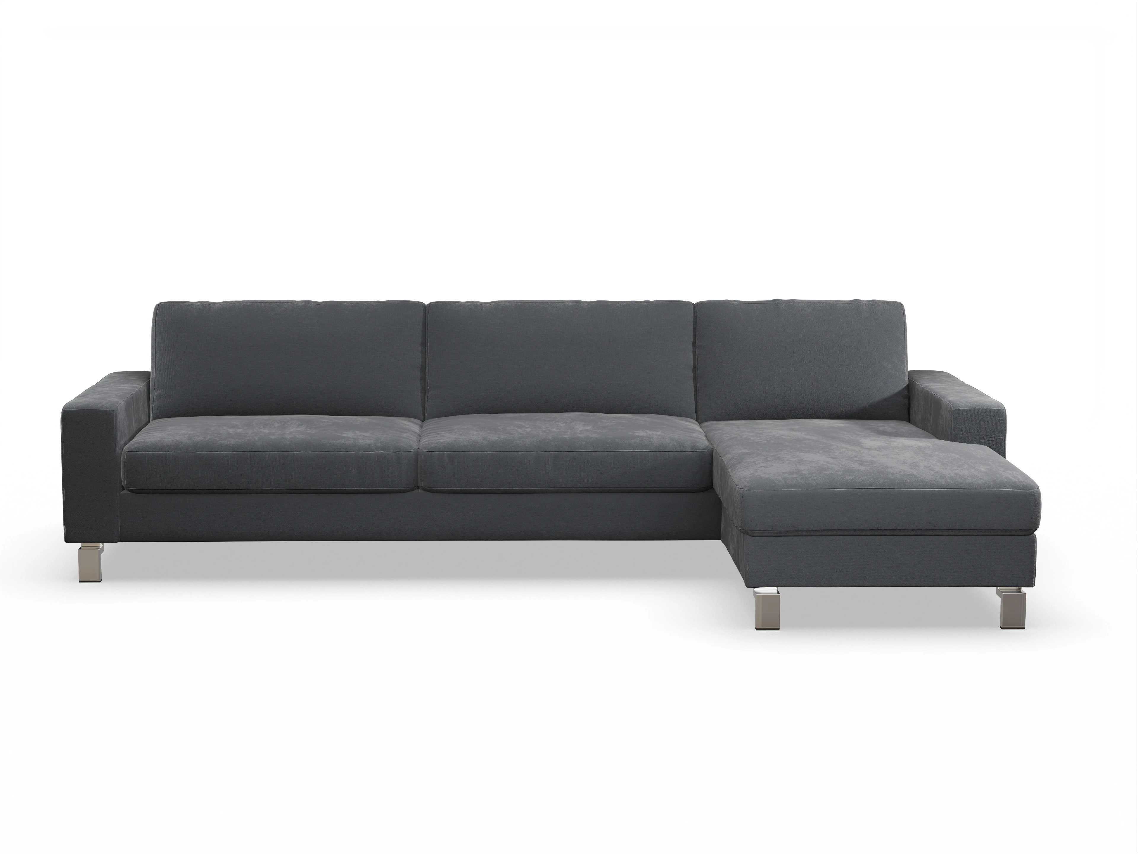 Ansicht des Produktes Indiana Ecksofa rechts Abschluss offen in Stoff Braun
