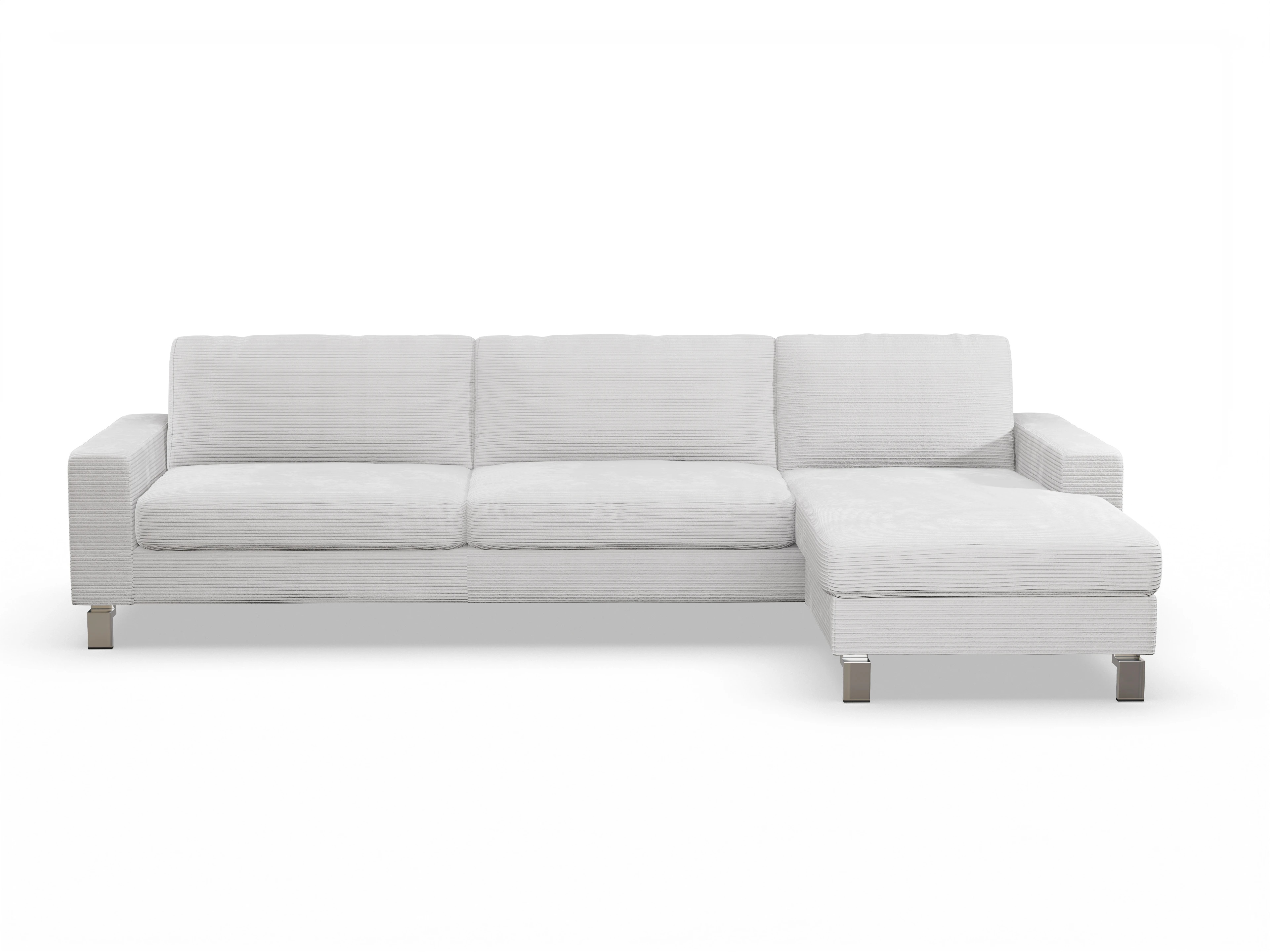 Ansicht des Produktes Indiana Ecksofa rechts Abschluss offen in Stoff Grau