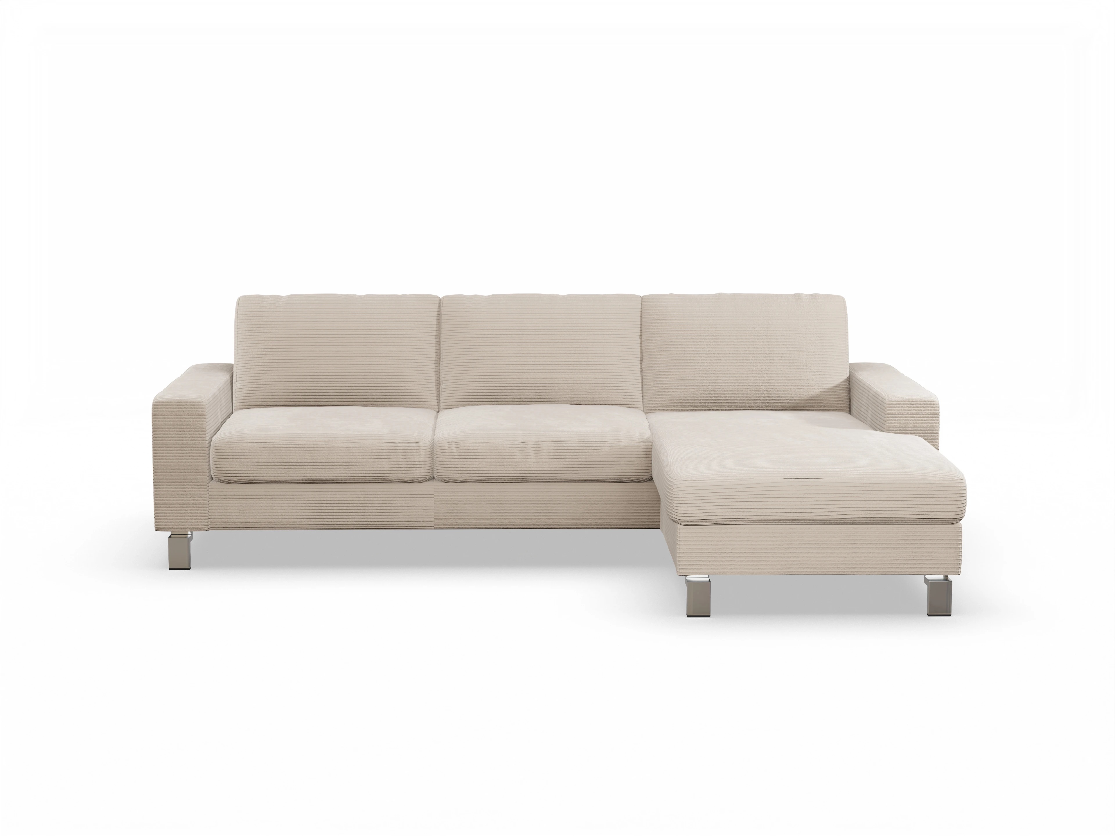 Ansicht des Produktes Indiana Ecksofa rechts Abschluss offen in Stoff Beige