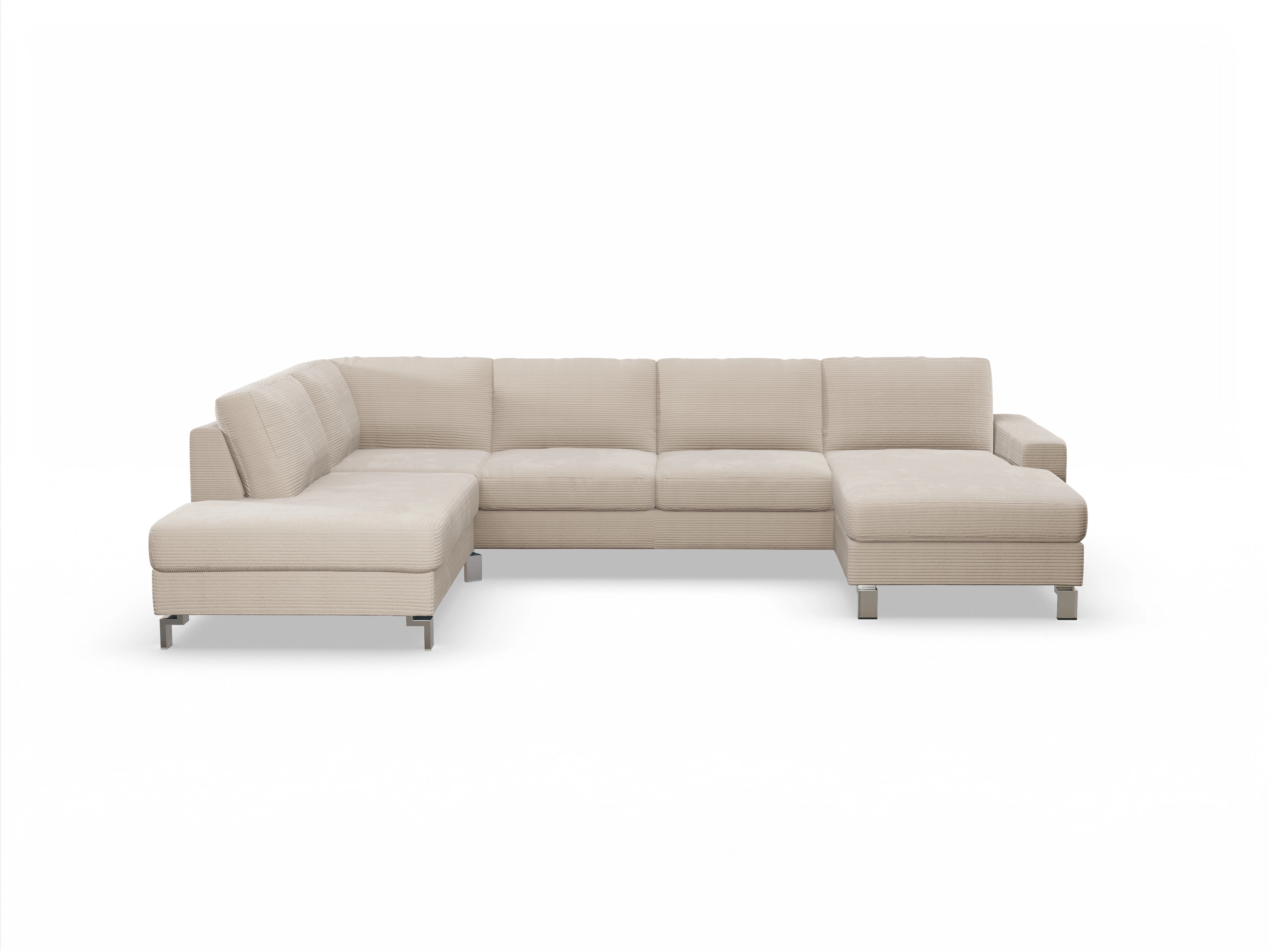 Ansicht des Produktes Indiana Wohnlandschaft offen beidseitig in Stoff Beige