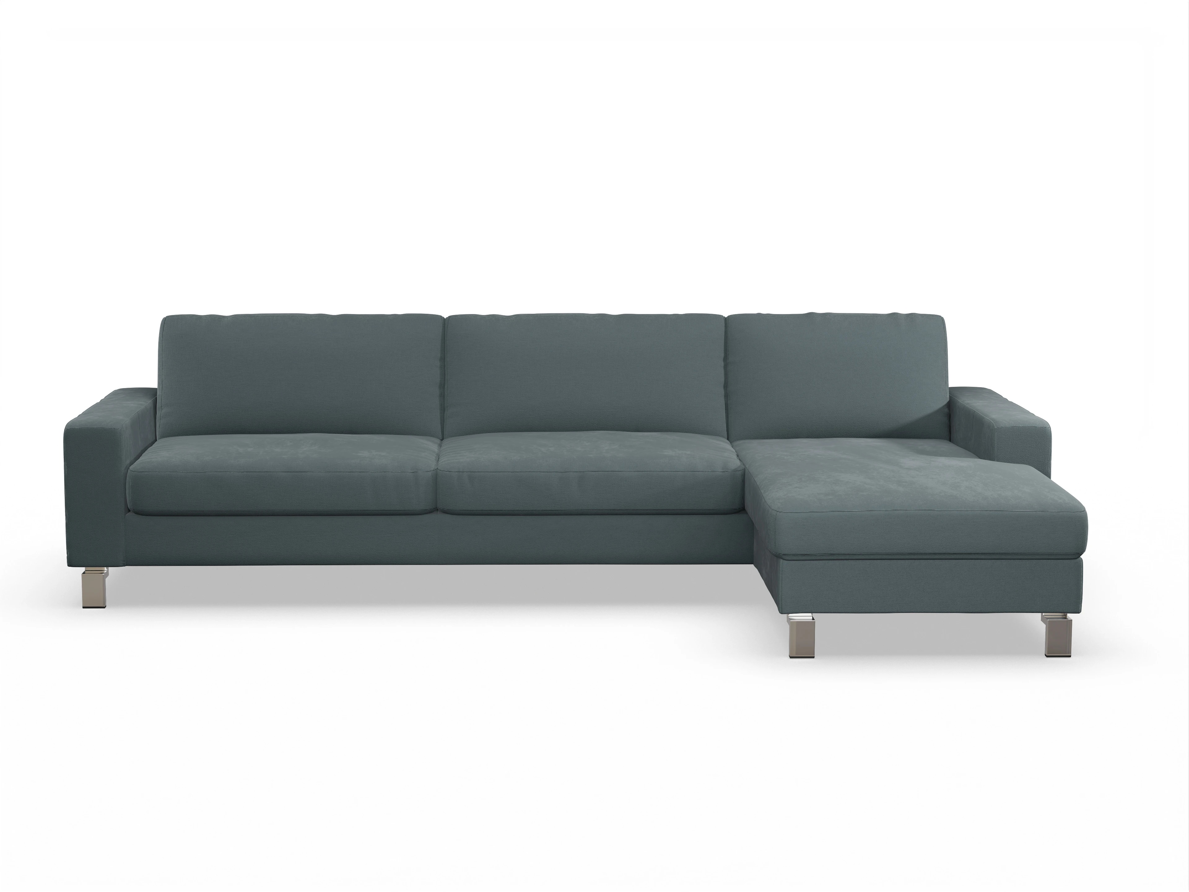Ansicht des Produktes Indiana Ecksofa rechts Abschluss offen in Stoff Blau