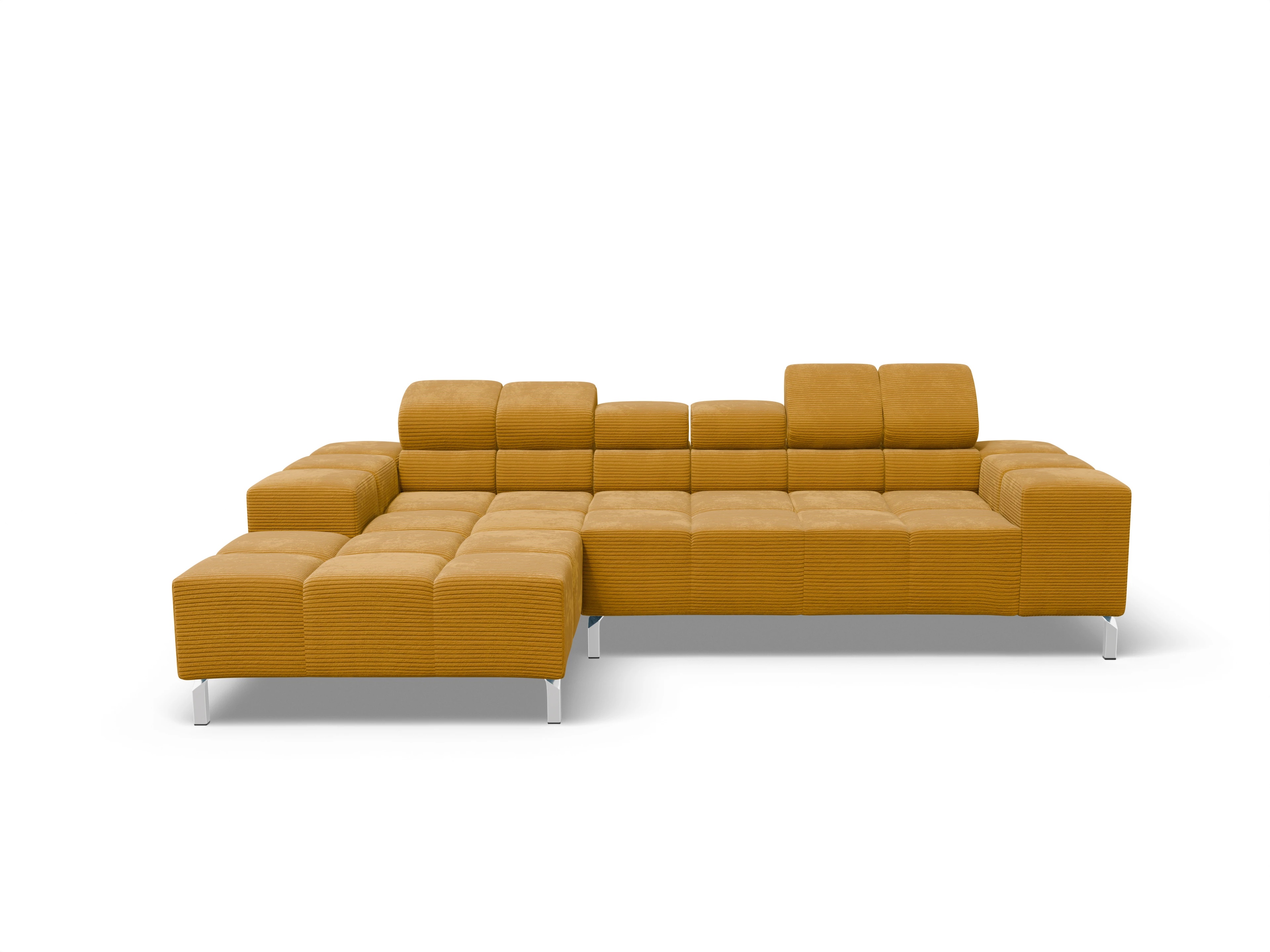 Ansicht des Produktes Wilo Ecksofa links Abschluss offen in Stoff Gelb