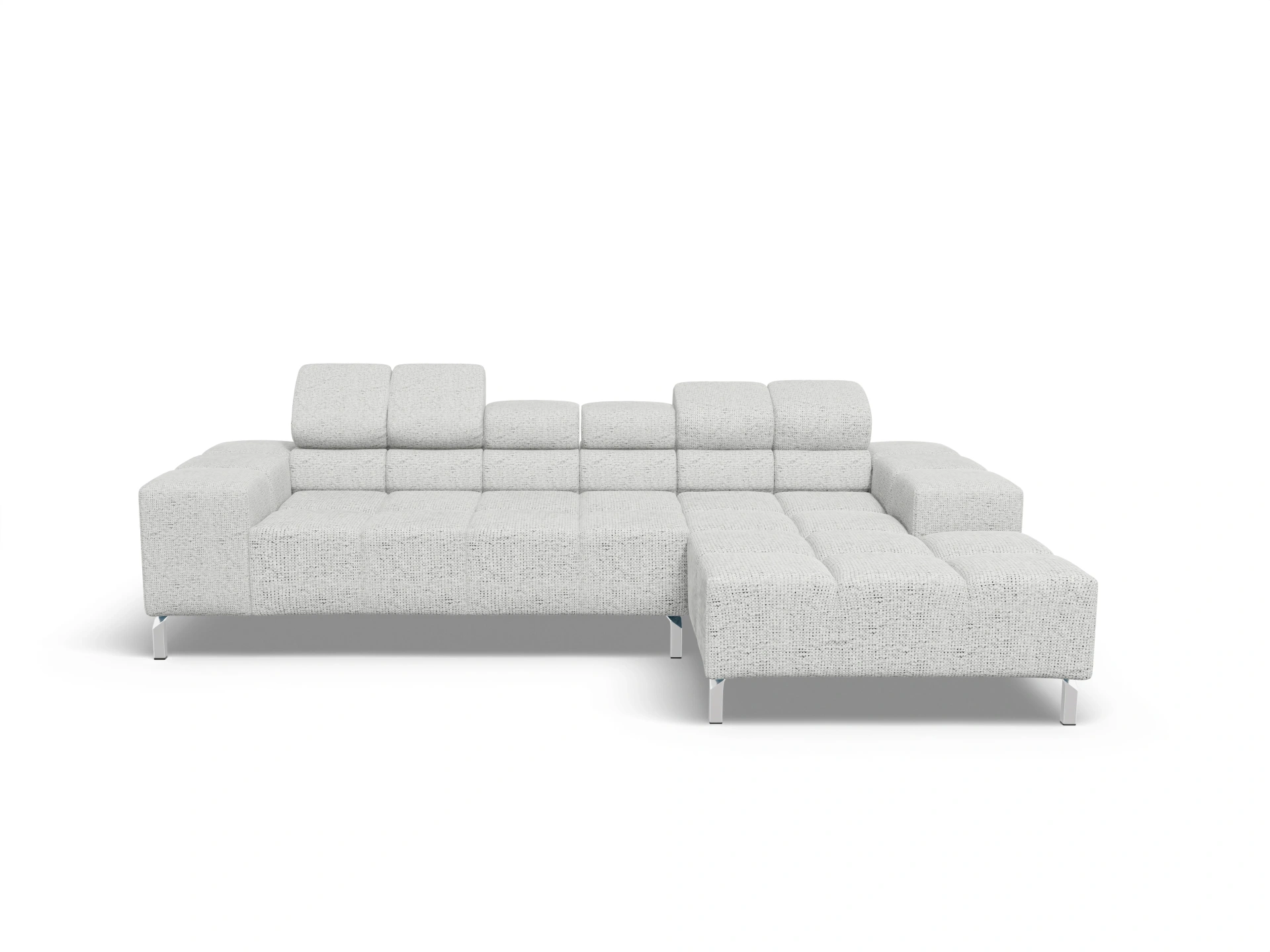 Ansicht des Produktes Wilo Ecksofa rechts Abschluss offen in Stoff Grau