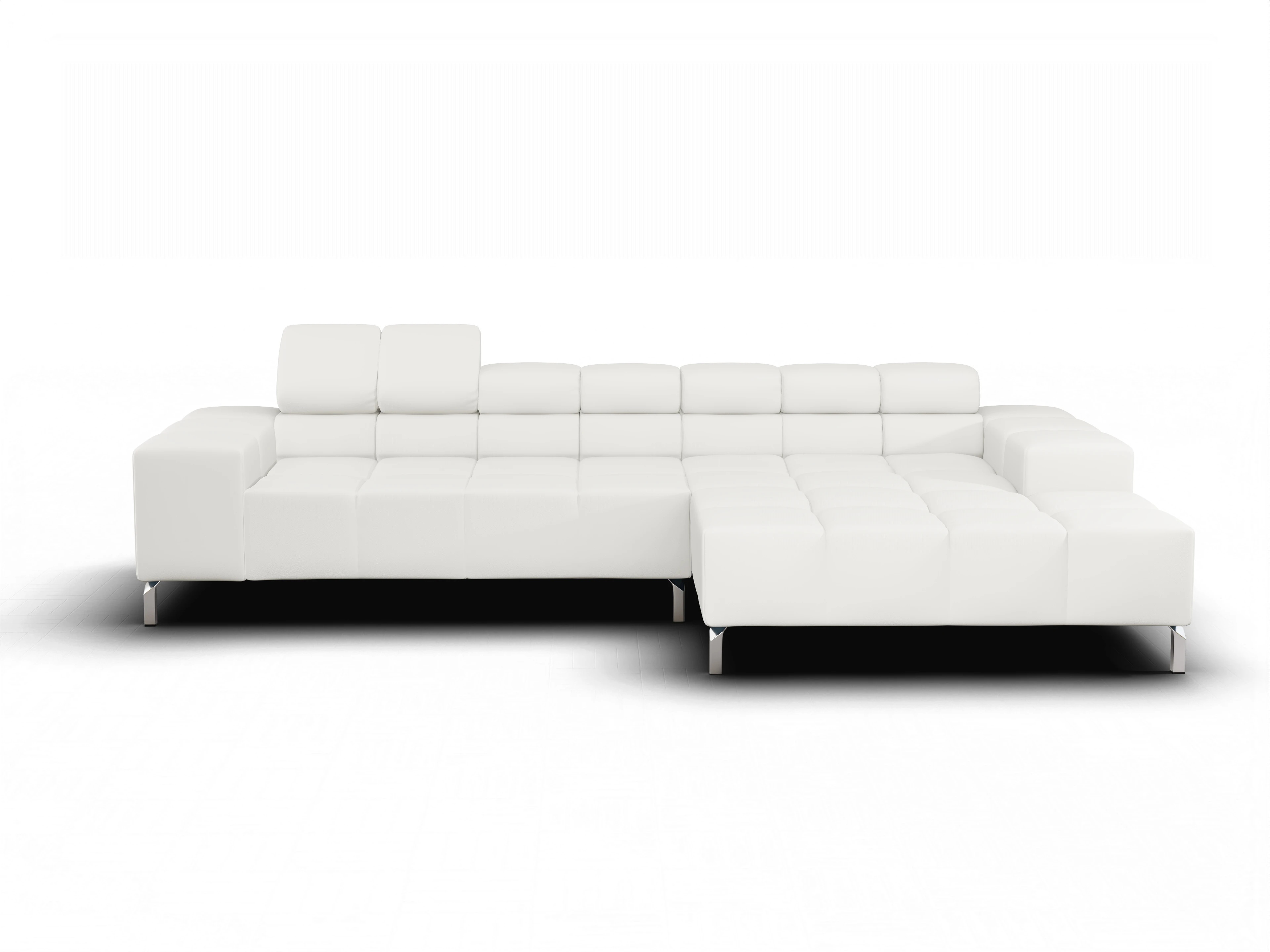 Ansicht des Produktes Wilo Ecksofa rechts Abschluss offen in Leder Weiss