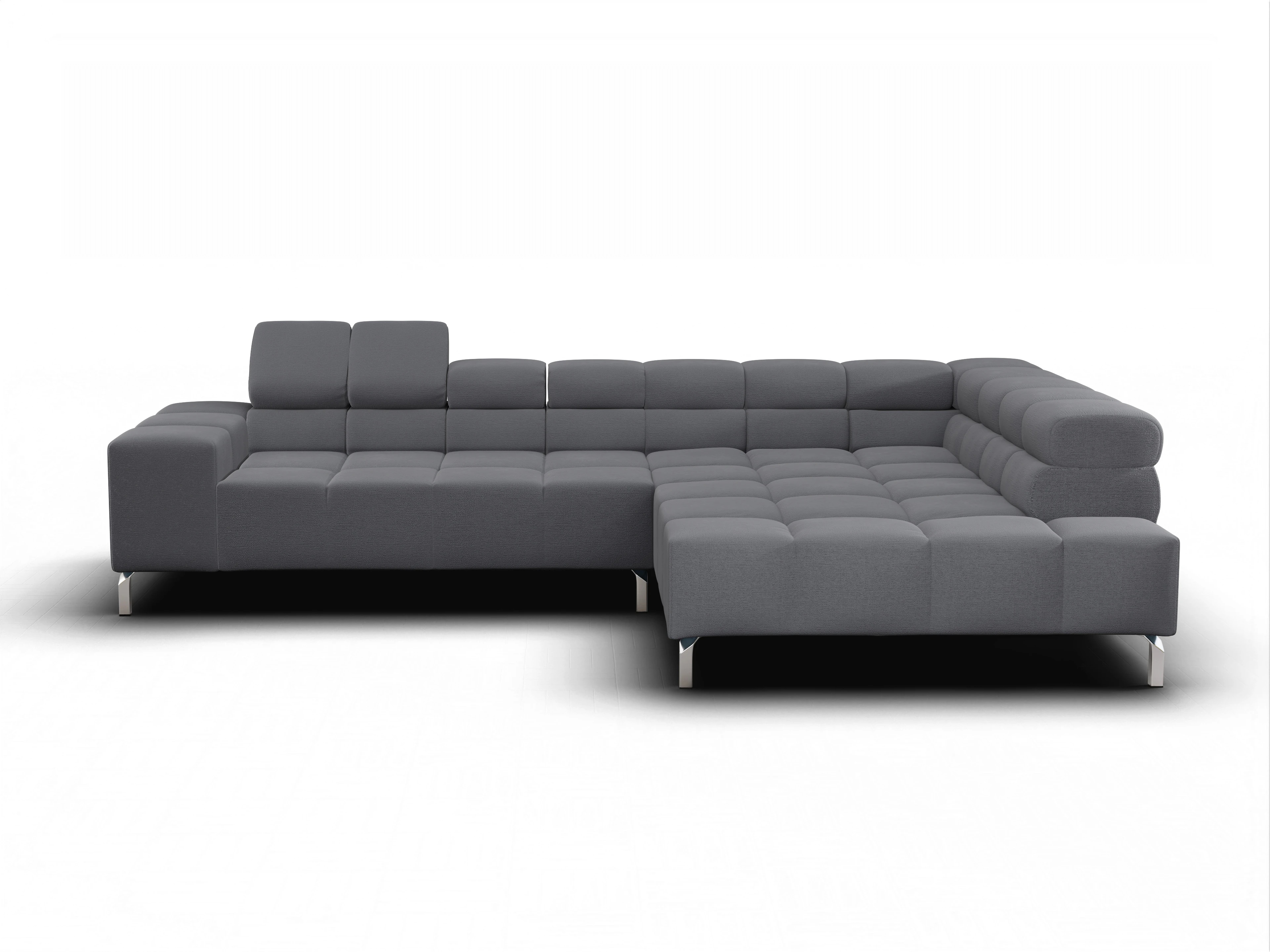 Ansicht des Produktes Wilo Ecksofa rechts Abschluss offen in Stoff Grau