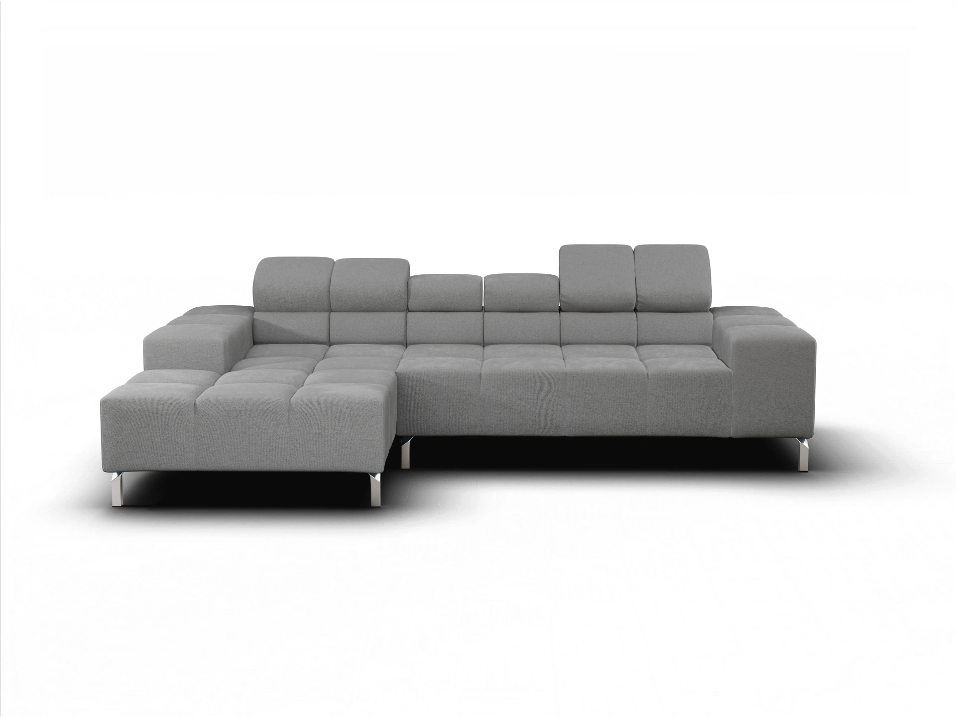 Ansicht des Produktes Wilo Ecksofa links Abschluss offen in Stoff Grau