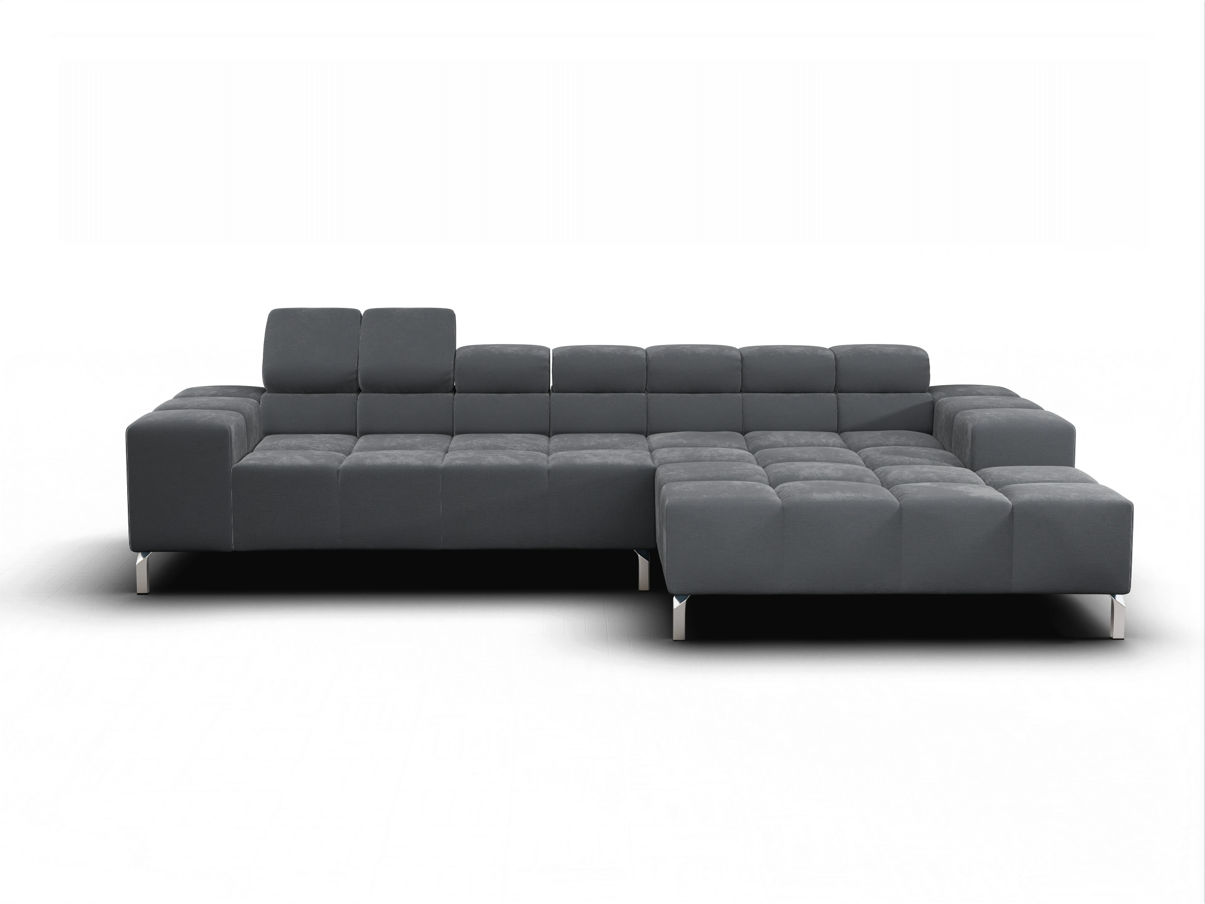 Wilo Ecksofa Longchair groß R Ansicht des Produktes Wilo Ecksofa rechts Abschluss offen in Stoff Braun
