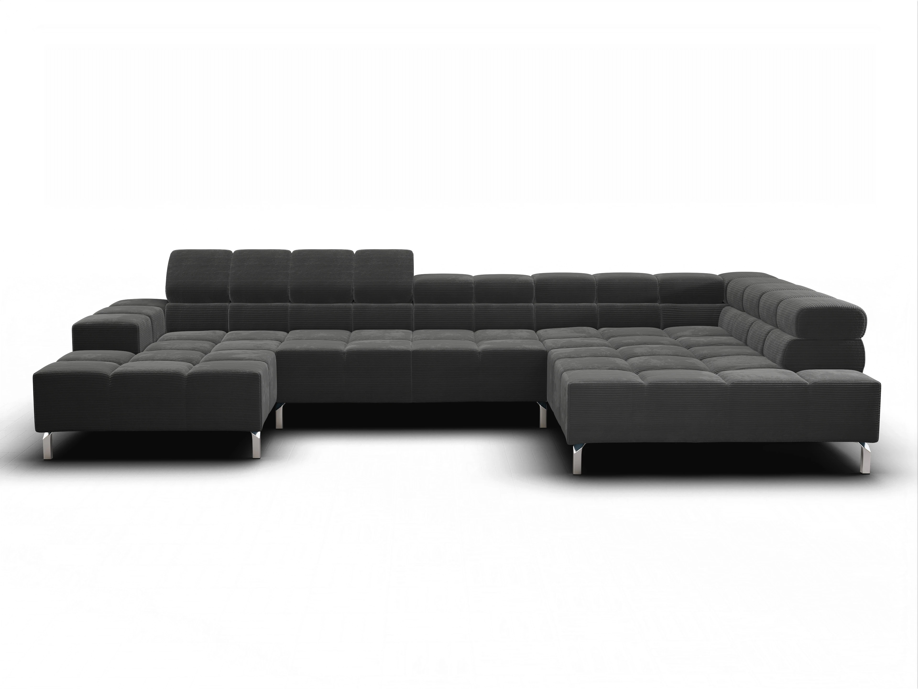 Ansicht des Produktes Wilo Wohnlandschaft offen beidseitig in Stoff Grau