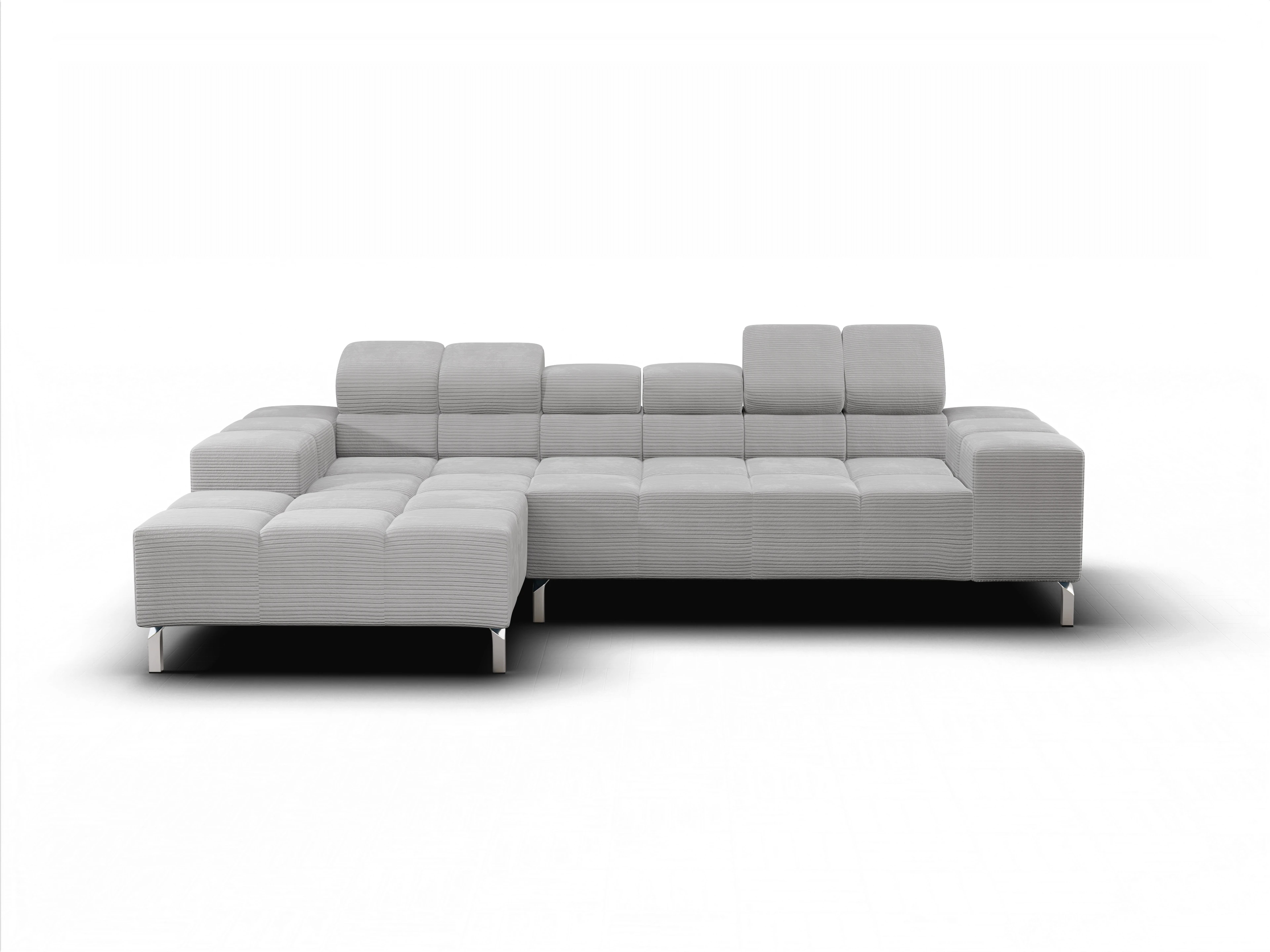 Ansicht des Produktes Wilo Ecksofa links Abschluss offen in Stoff Grau