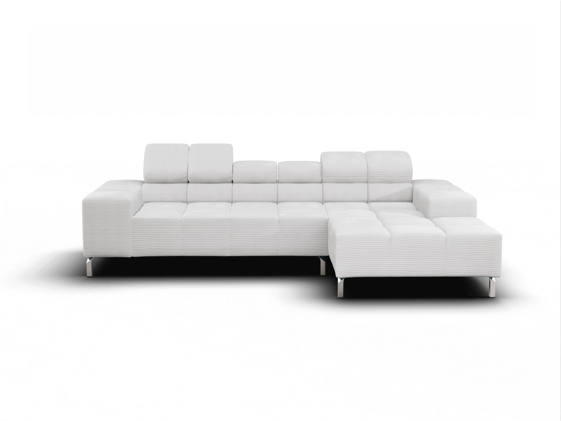 Ansicht des Produktes Wilo Ecksofa rechts Abschluss offen in Stoff Grau