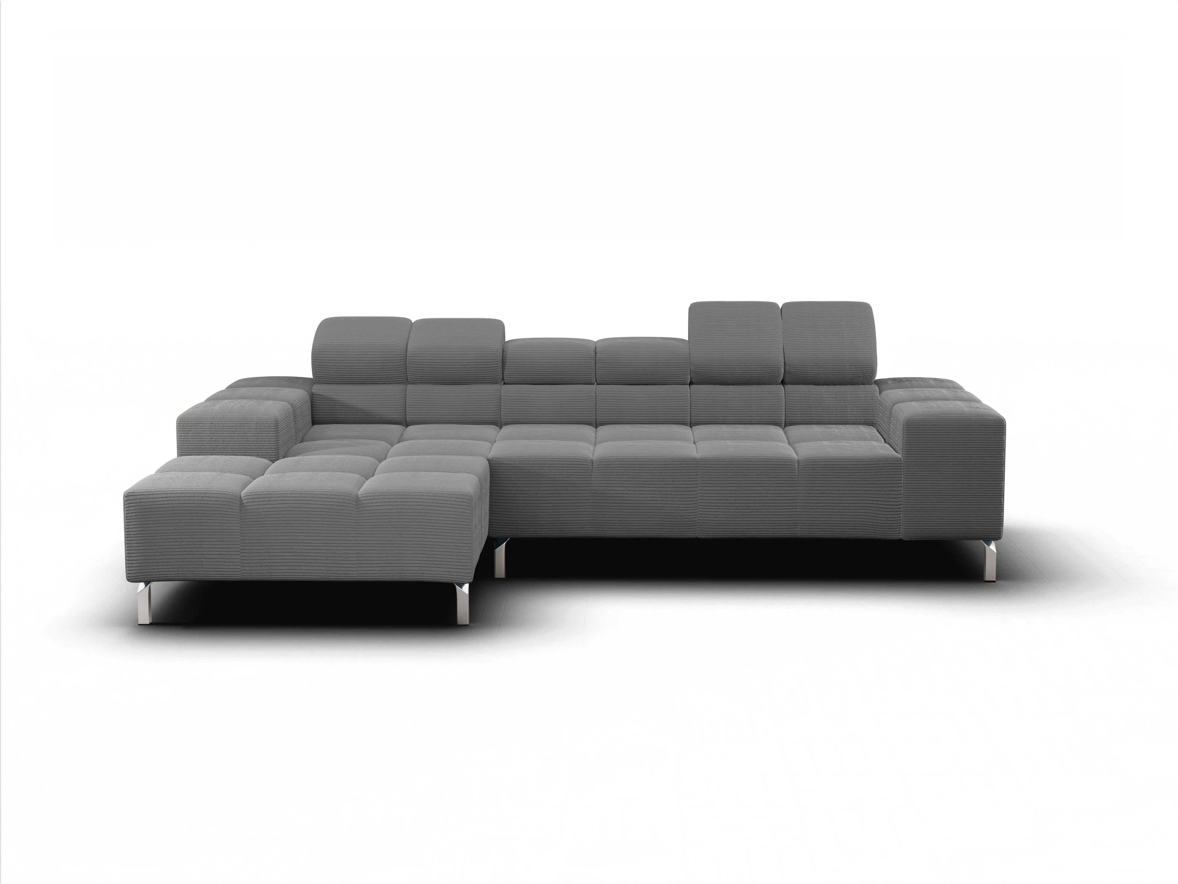 Ansicht des Produktes Wilo Ecksofa links Abschluss offen in Stoff Grau