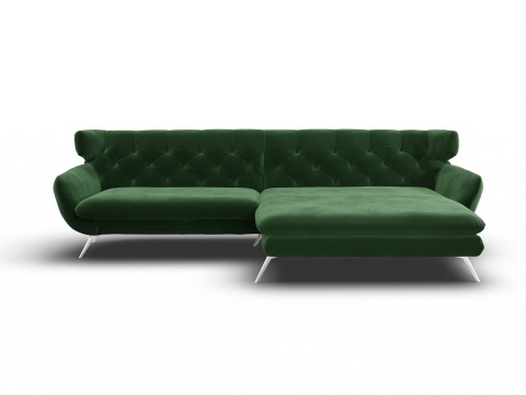 3-Sitzer Sofa Grün Samt – Gesteppt Mit Acryl-Beinen, Tiefe Sitzkissen, Modern