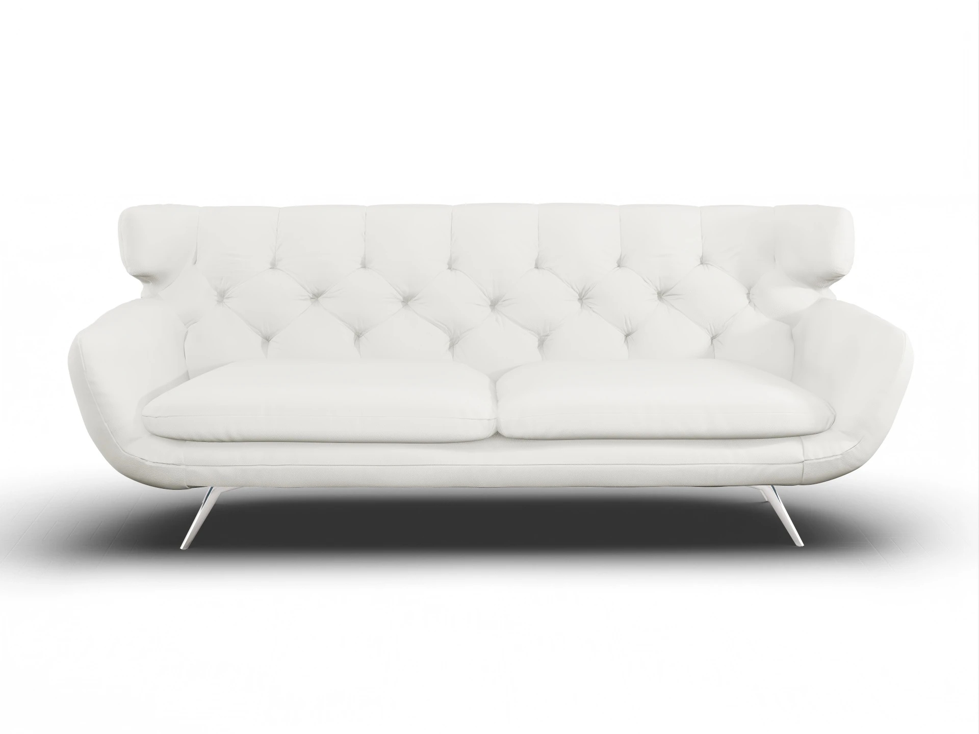 Ansicht des Produktes Seca 3-Sitzer Sofa in Leder Weiss