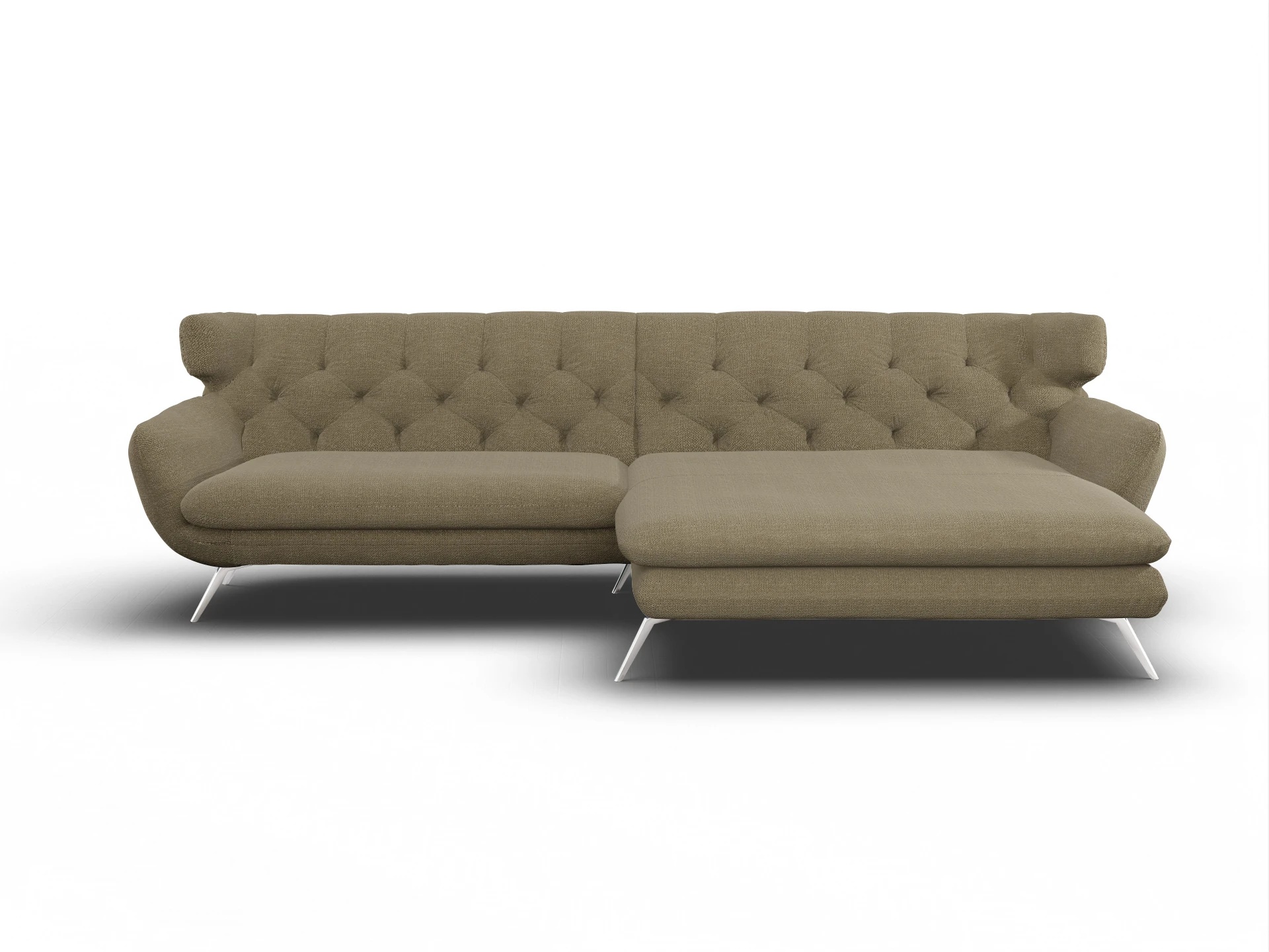 Ansicht des Produktes Seca Ecksofa rechts Abschluss offen in Stoff Beige