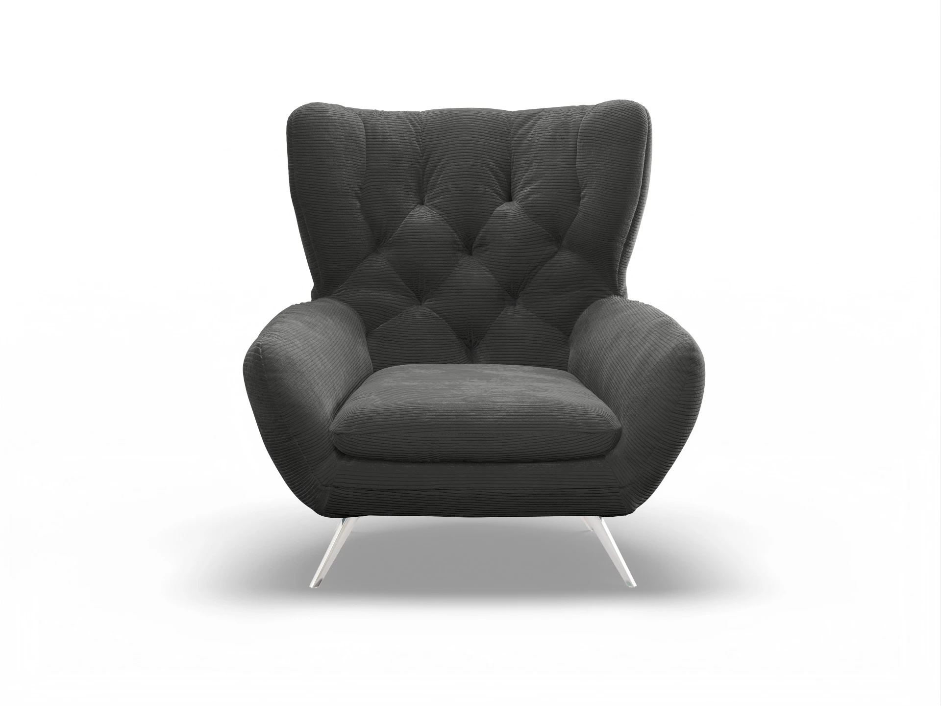 Ansicht des Produktes Seca Ohrensessel in Stoff Grau