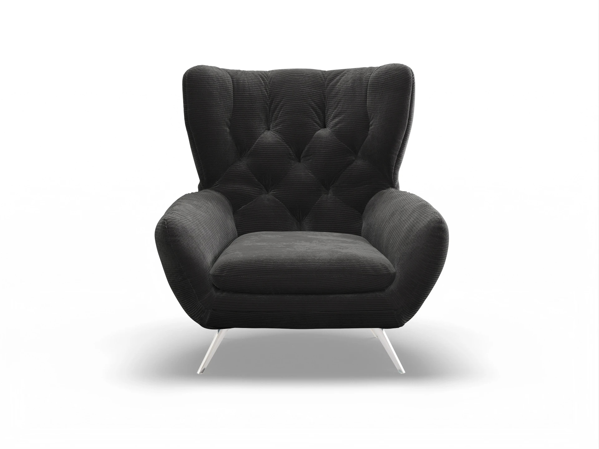 Ansicht des Produktes Seca Ohrensessel in Stoff Grau