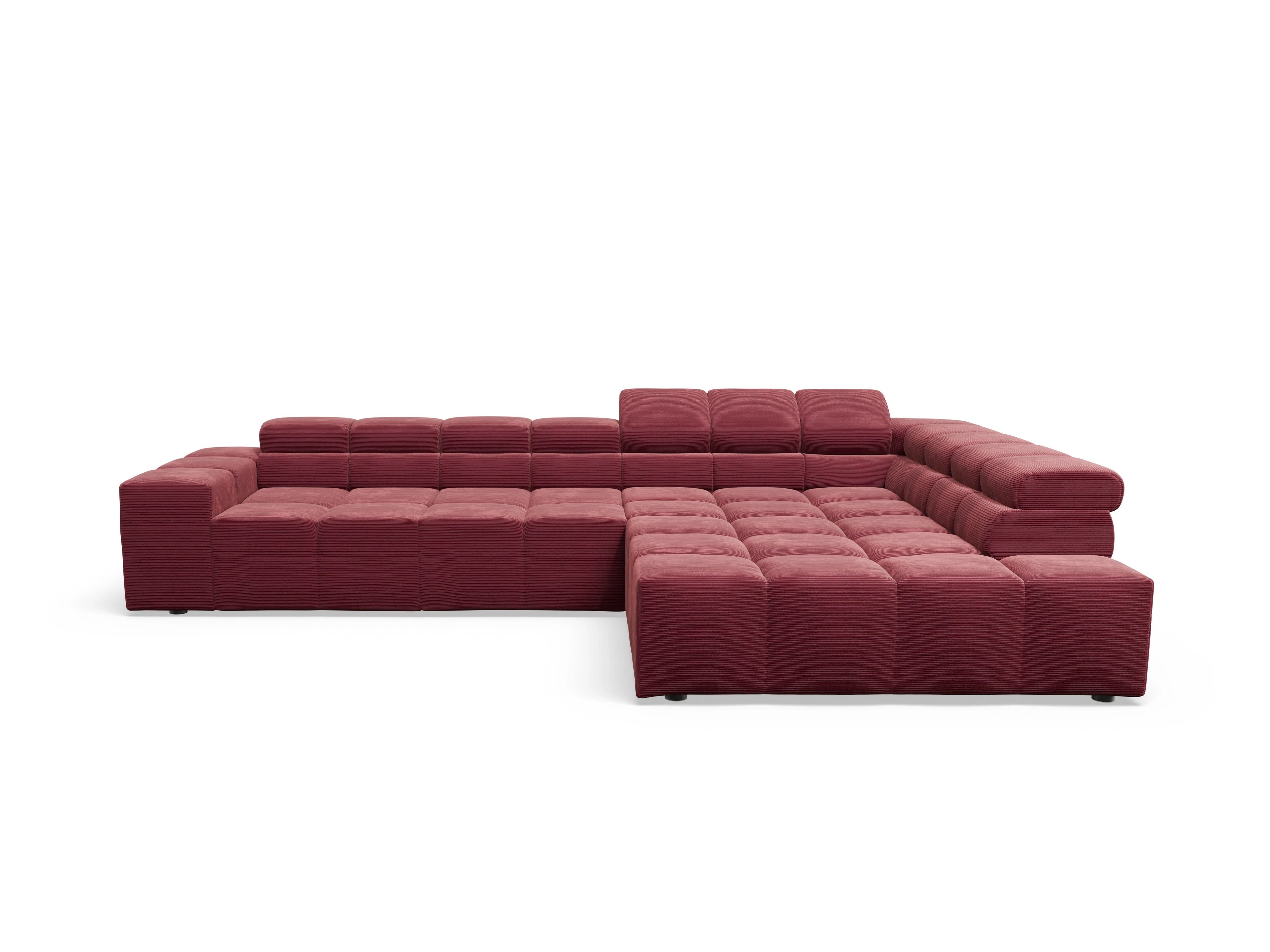 Camara Ecksofa Umbauecke Plus Medium R Ansicht des Produktes Camara 2.0 Ecksofa rechts Abschluss offen in Stoff Rot