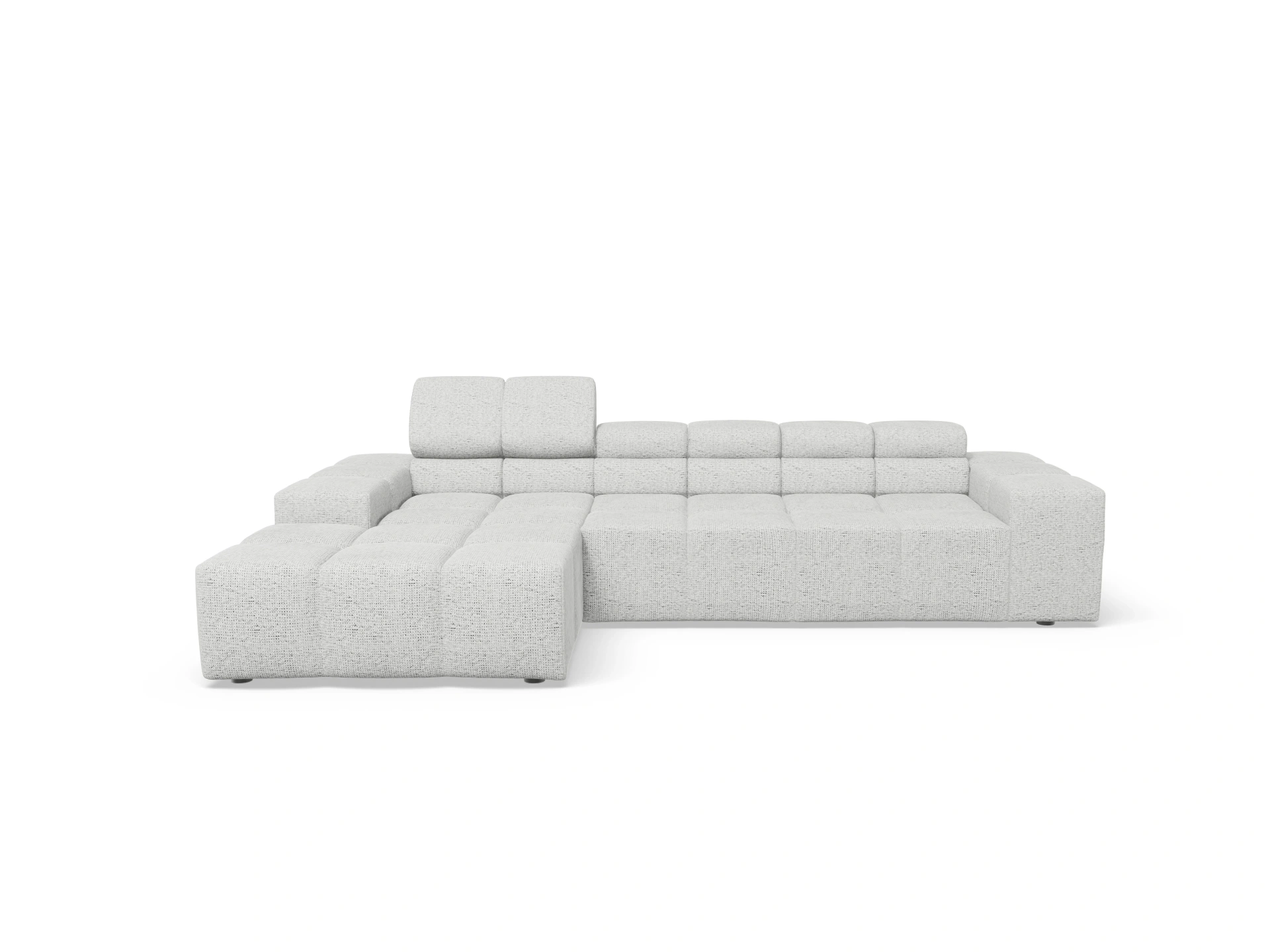 Ansicht des Produktes Camara 2.0 Ecksofa links Abschluss offen in Stoff Grau