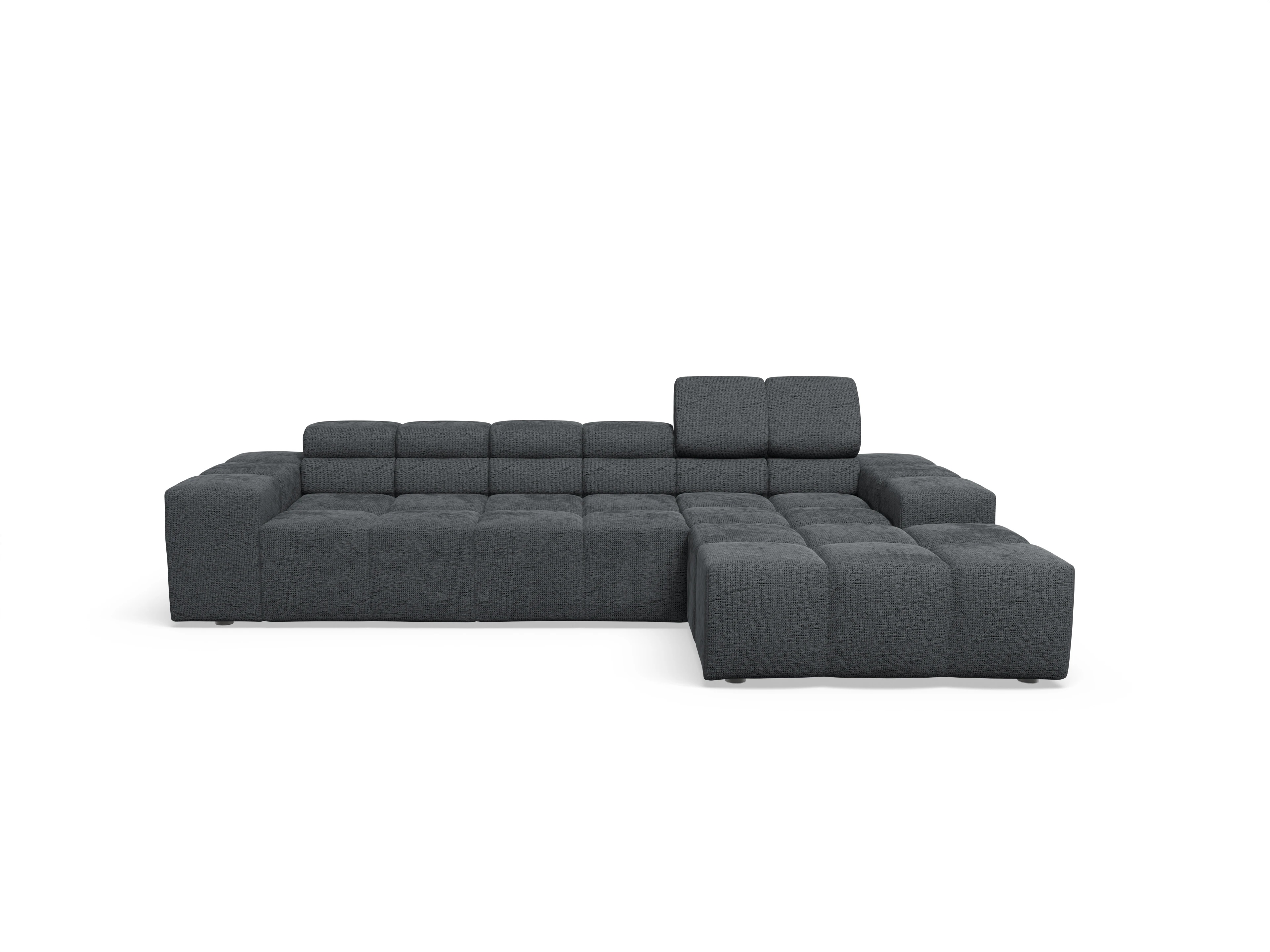 Camara Ecksofa Longchair Medium R Ansicht des Produktes Camara 2.0 Ecksofa rechts Abschluss offen in Stoff Grau