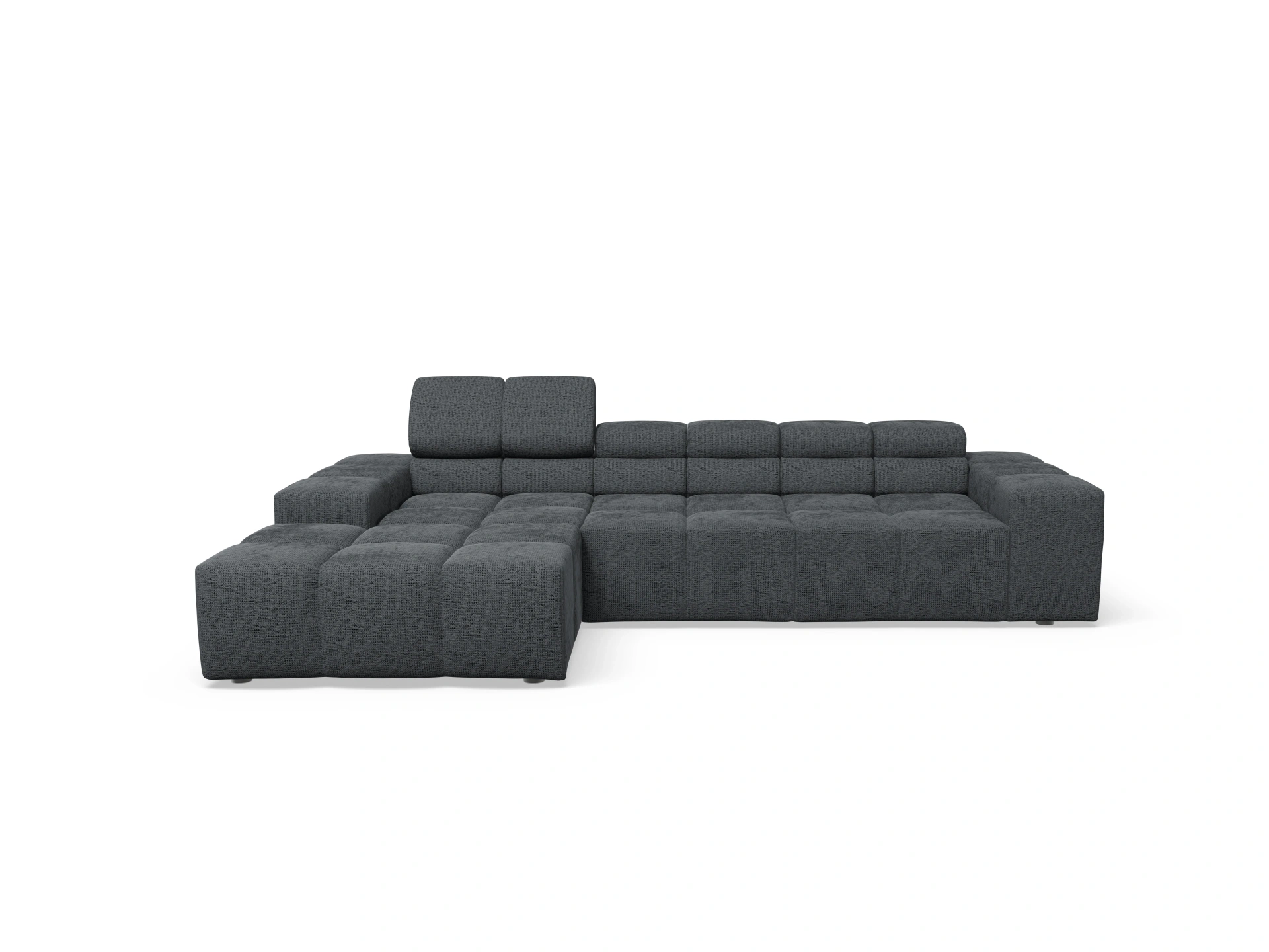 Ansicht des Produktes Camara 2.0 Ecksofa links Abschluss offen in Stoff Grau