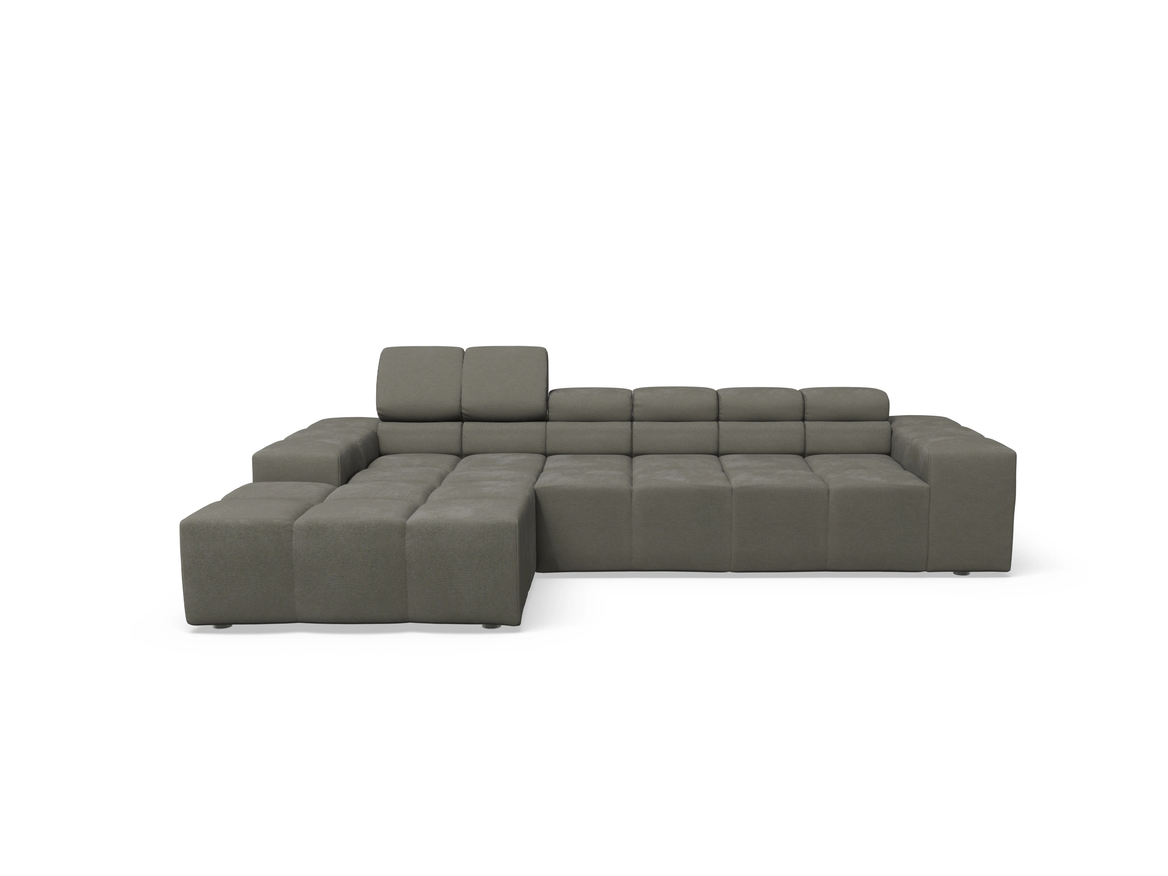 Ansicht des Produktes Camara 2.0 Ecksofa links Abschluss offen in Stoff Grau
