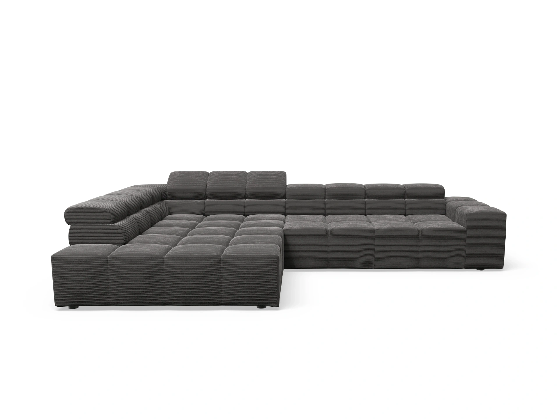 Ansicht des Produktes Camara 2.0 Ecksofa links Abschluss offen in Stoff Grau