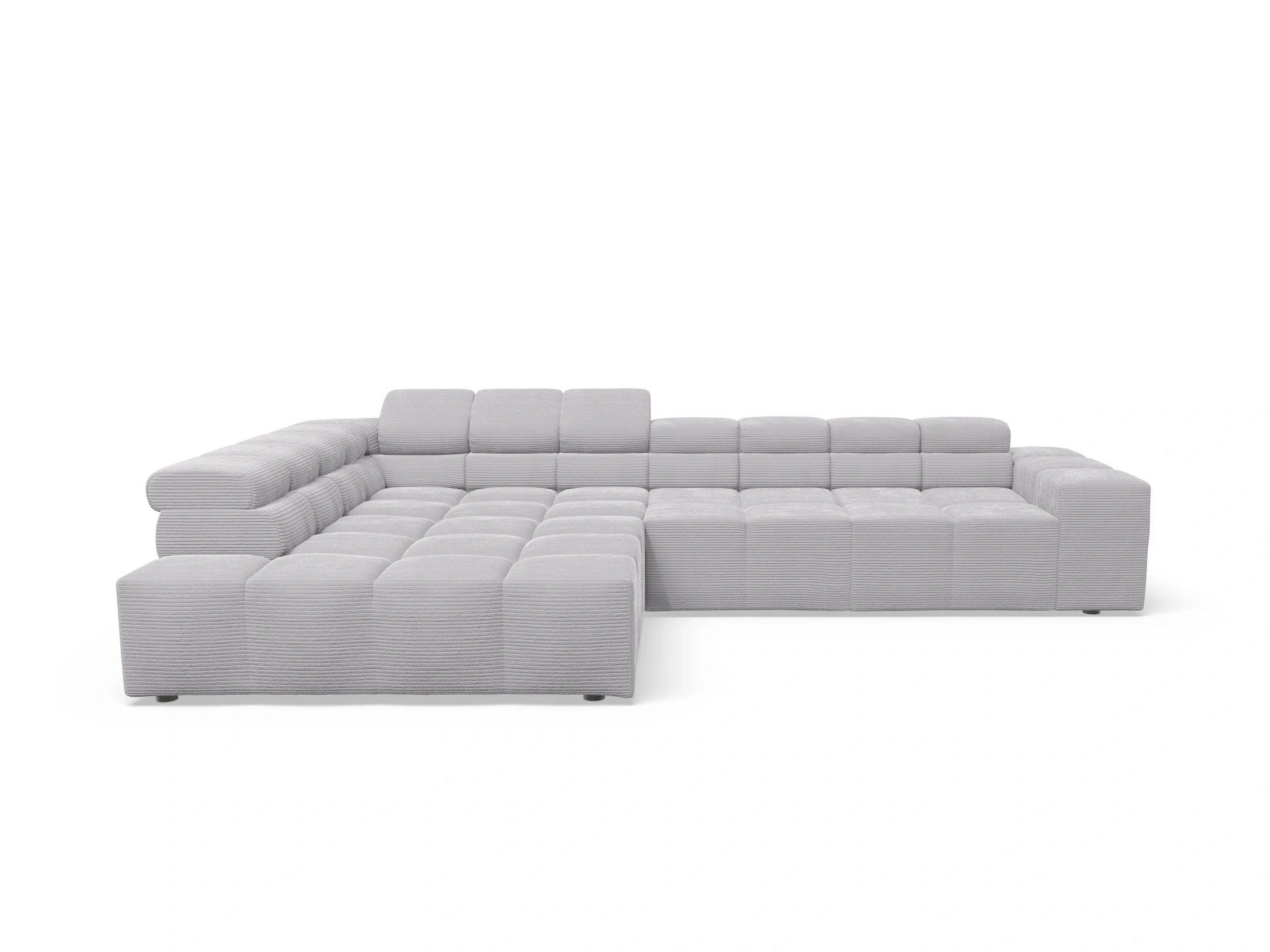 Ansicht des Produktes Camara 2.0 Ecksofa links Abschluss offen in Stoff Grau