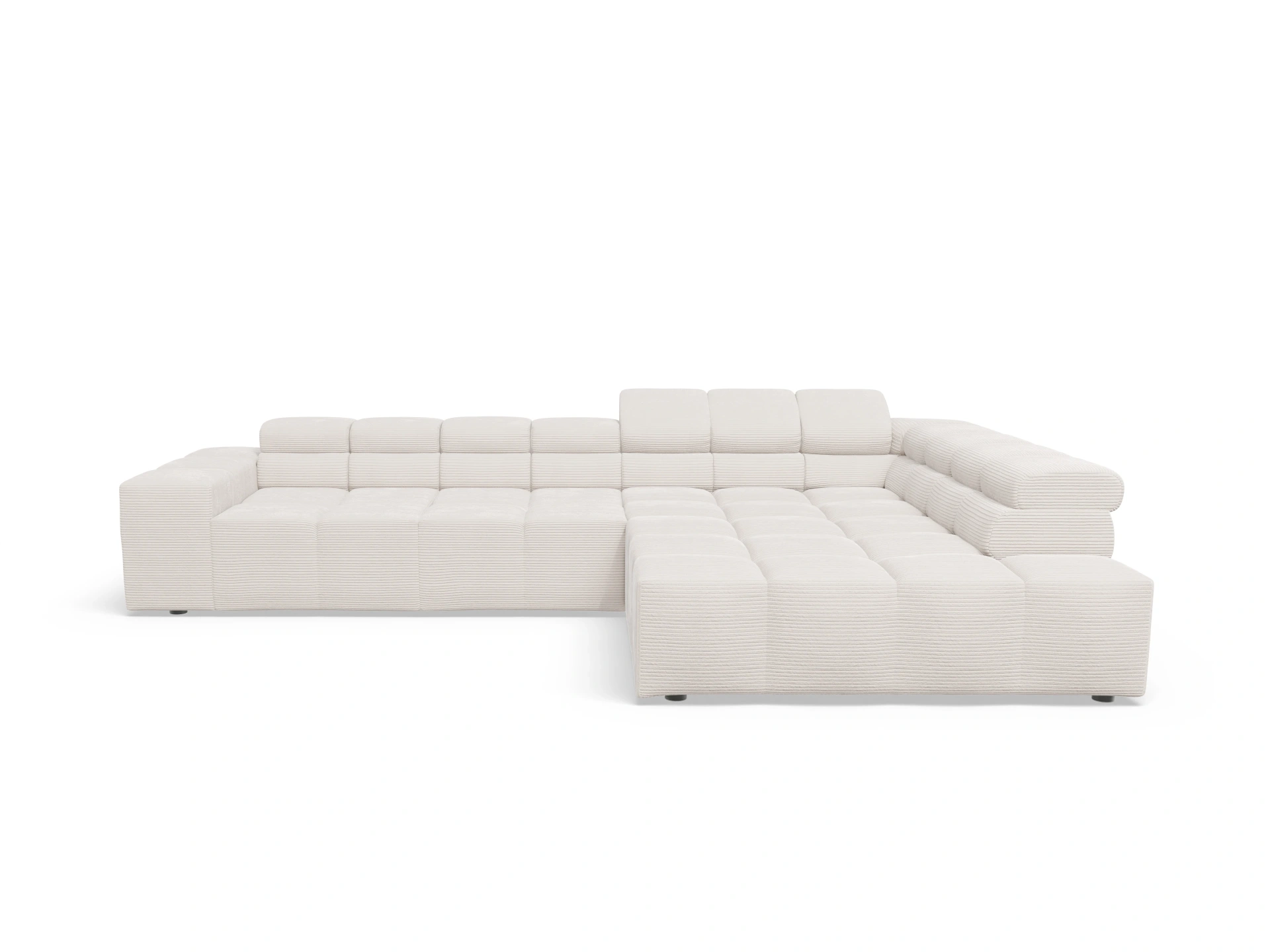 Ansicht des Produktes Camara 2.0 Ecksofa rechts Abschluss offen in Stoff Weiss