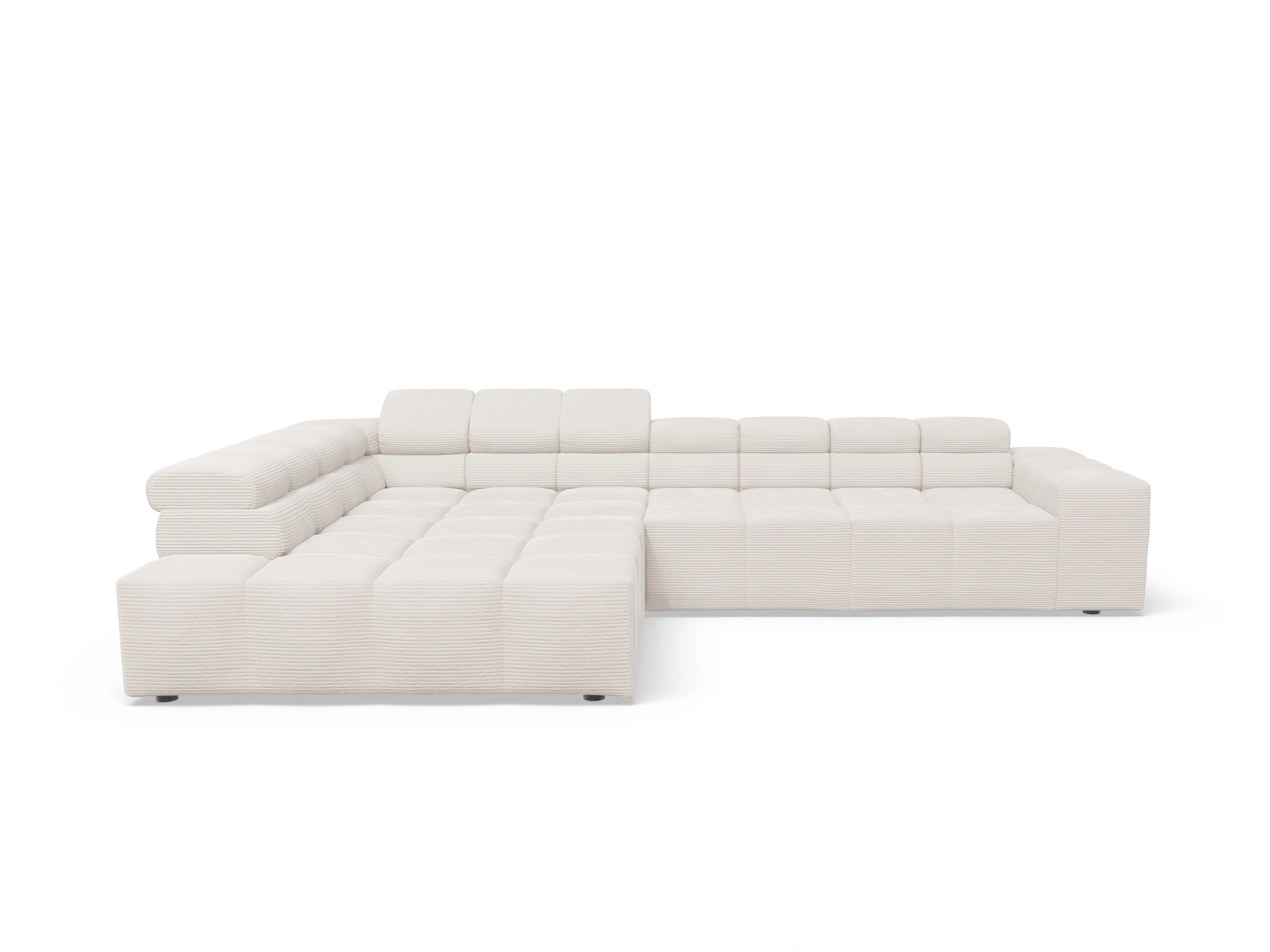Ansicht des Produktes Camara 2.0 Ecksofa links Abschluss offen in Stoff Weiss