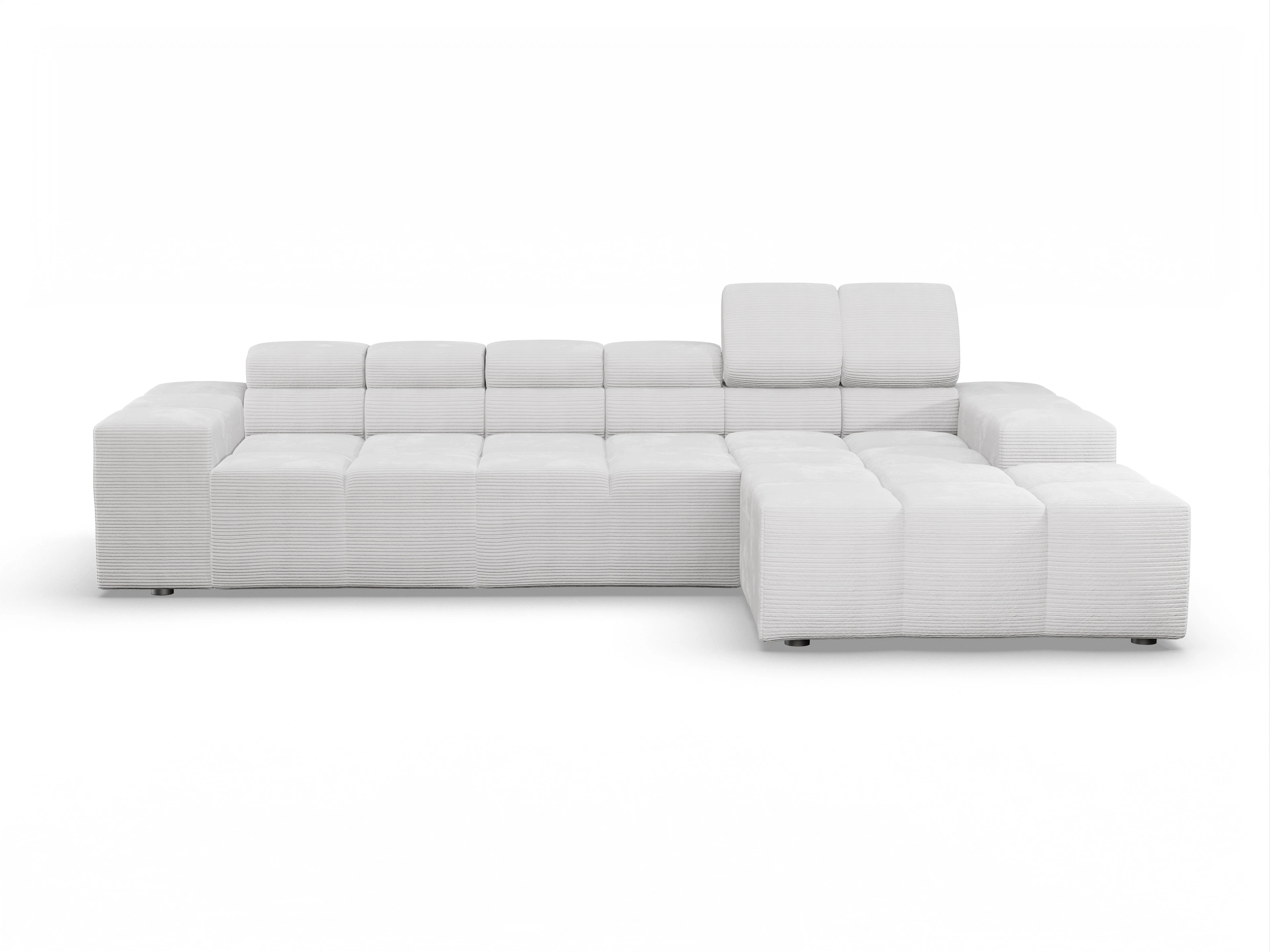 Ansicht des Produktes Camara 2.0 Ecksofa rechts Abschluss offen in Stoff Grau