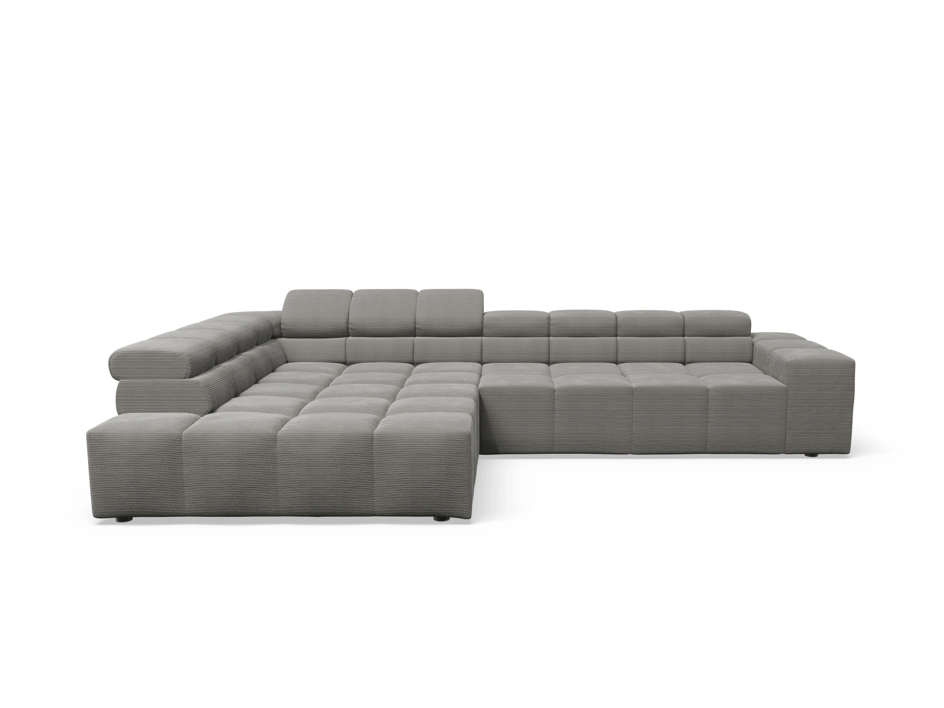 Ansicht des Produktes Camara 2.0 Ecksofa links Abschluss offen in Stoff Grau