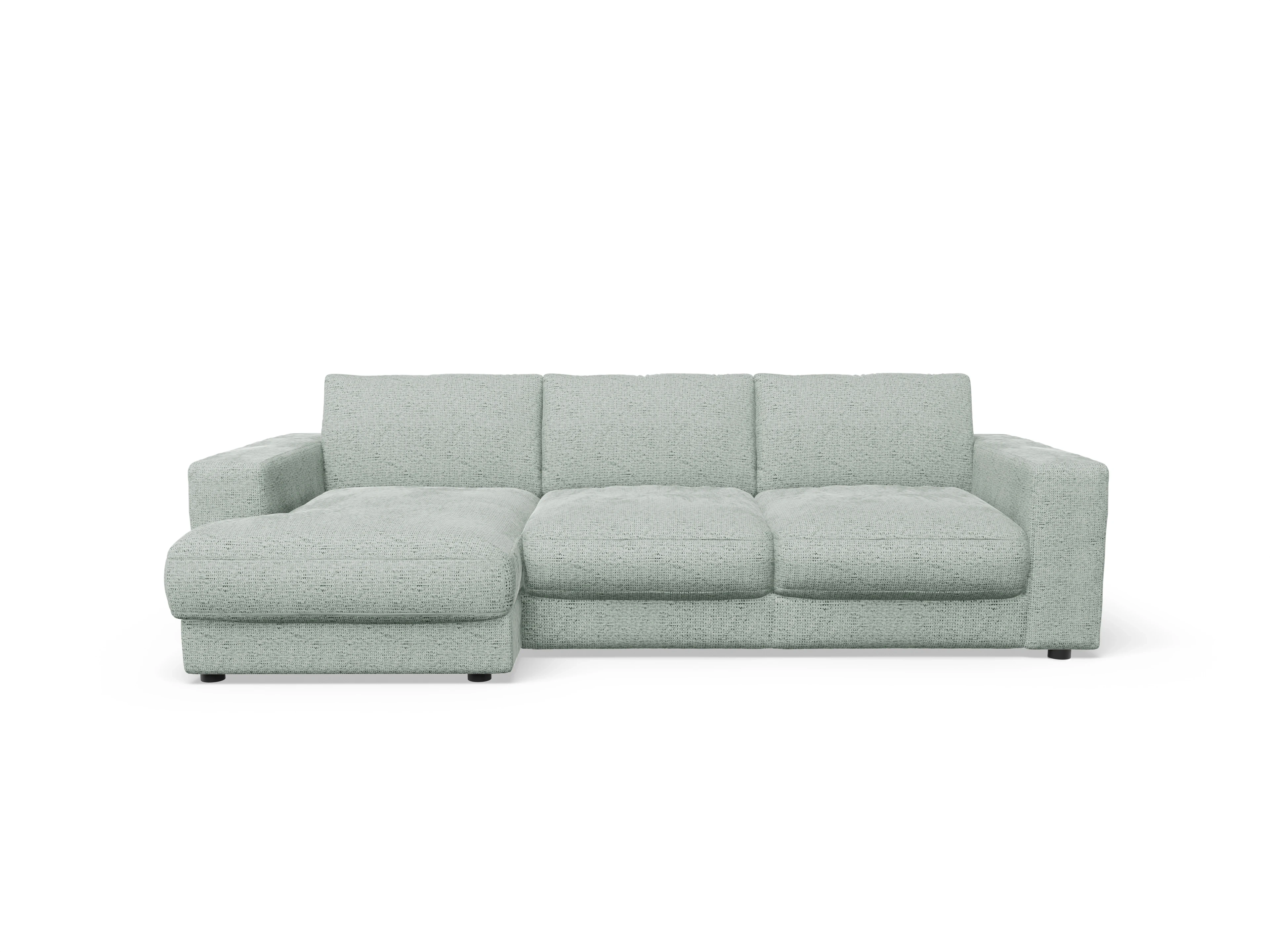 Ansicht des Produktes Mammut Plus 2.0 Ecksofa links Abschluss offen in Stoff Grau