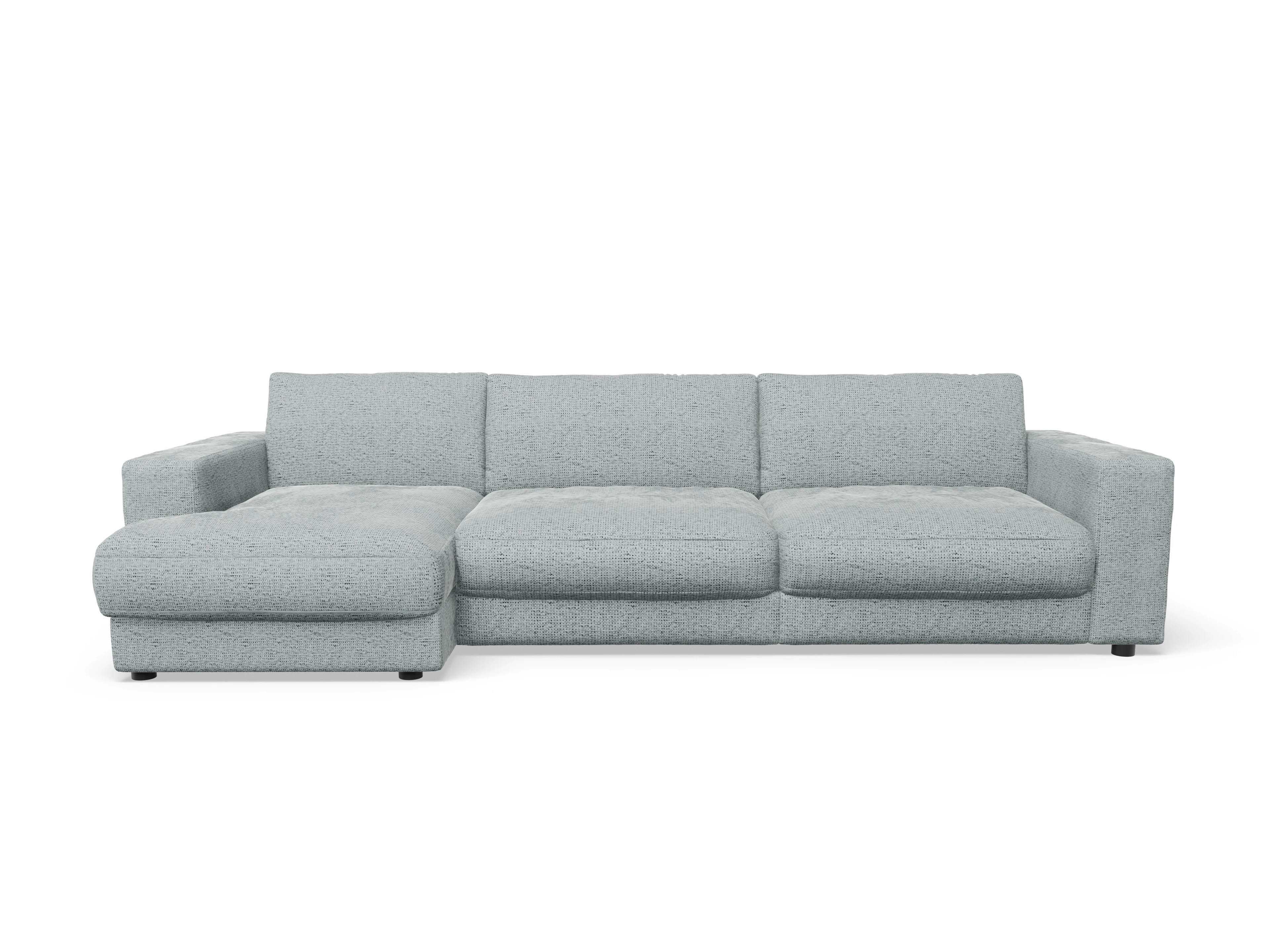 Ansicht des Produktes Mammut Plus 2.0 Ecksofa links Abschluss offen in Stoff Grau
