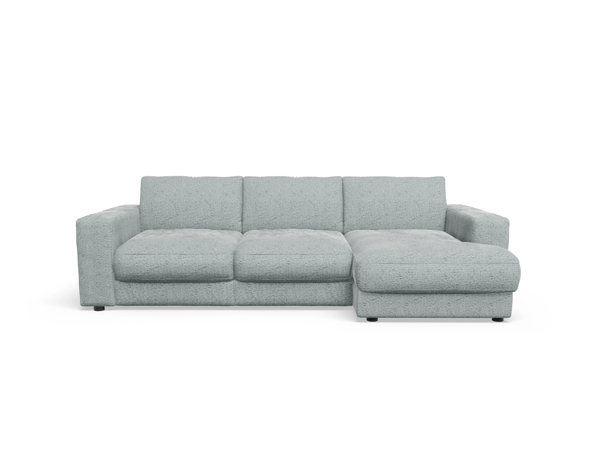 Ansicht des Produktes Mammut Plus 2.0 Ecksofa rechts Abschluss offen in Stoff Grau