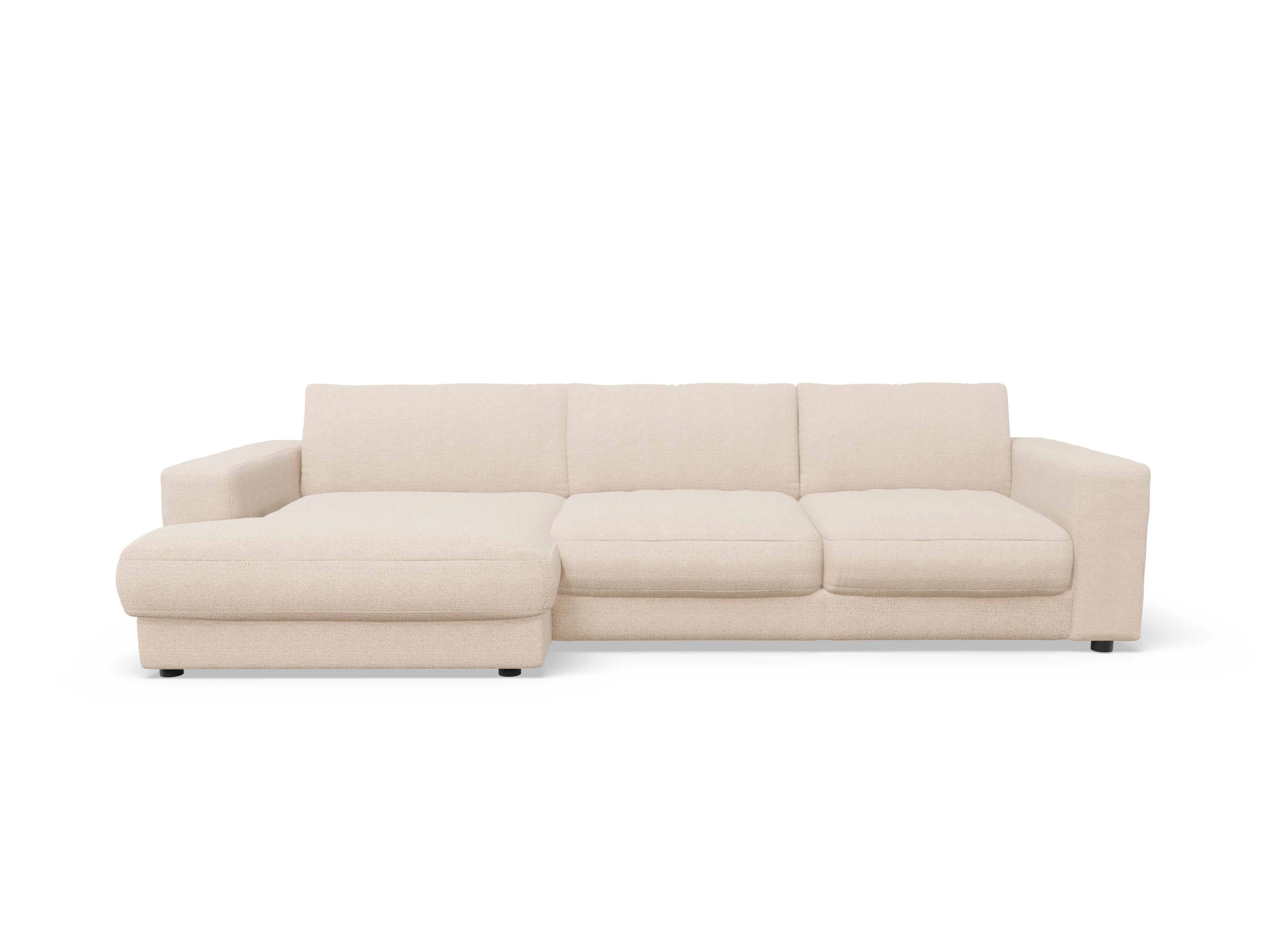 Ansicht des Produktes Mammut Plus 2.0 Ecksofa links Abschluss offen in Stoff Beige