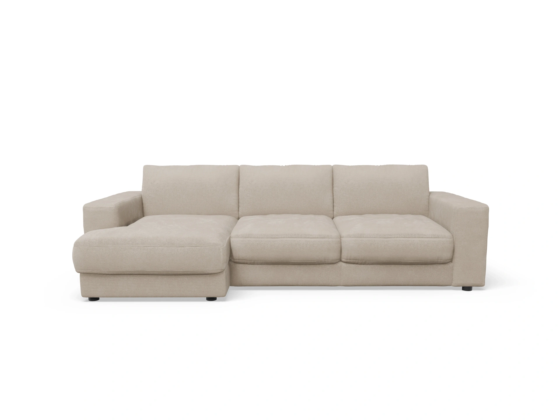 Ansicht des Produktes Mammut Plus 2.0 Ecksofa links Abschluss offen in Stoff Beige
