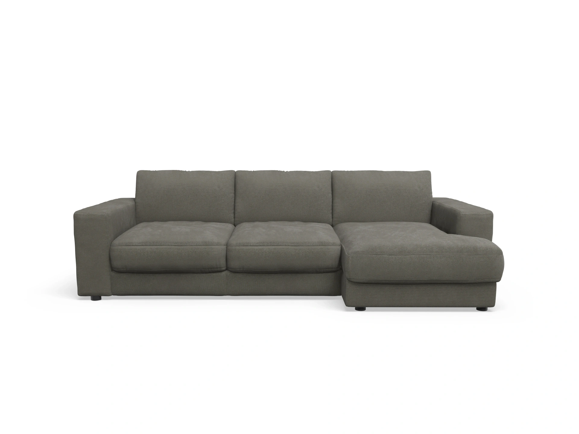 Ansicht des Produktes Mammut Plus 2.0 Ecksofa rechts Abschluss offen in Stoff Grau