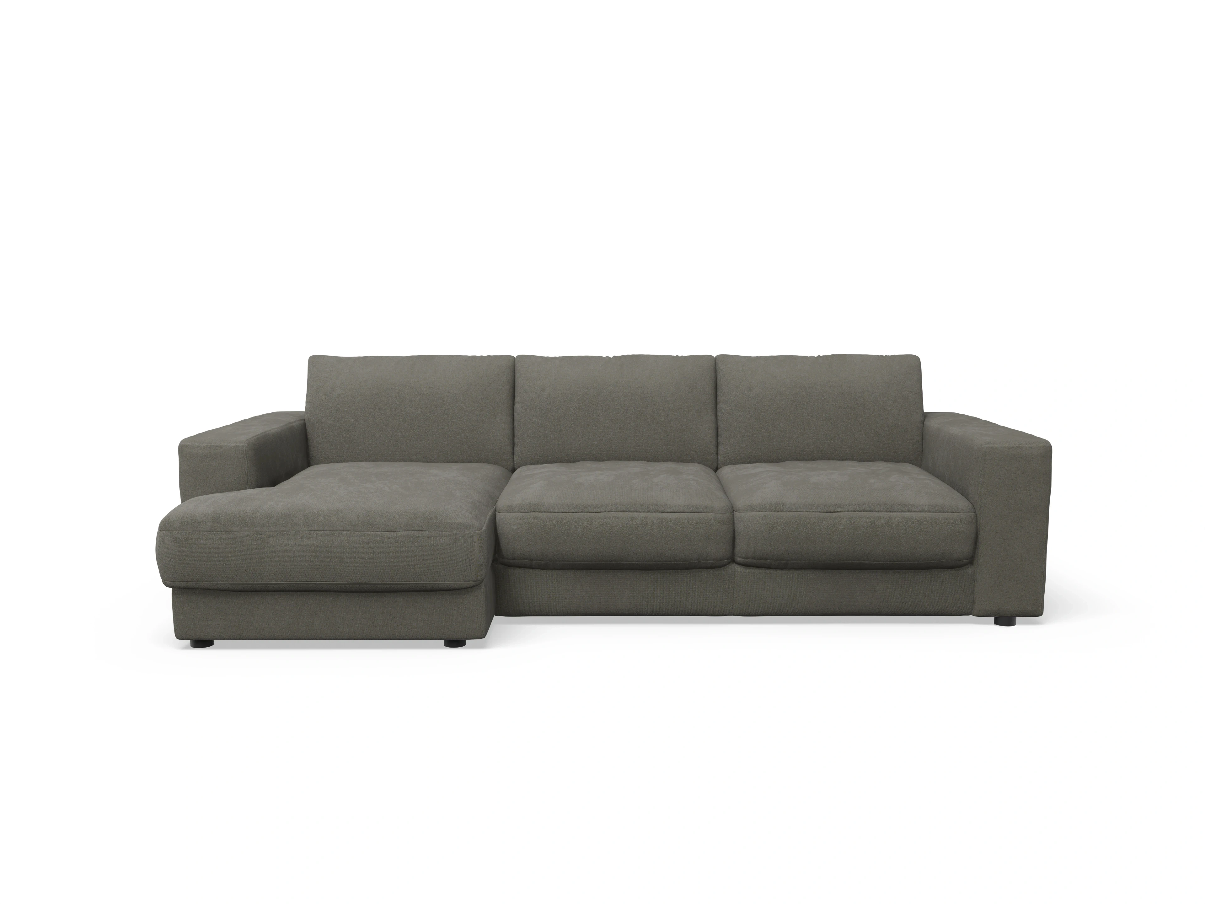 Ansicht des Produktes Mammut Plus 2.0 Ecksofa links Abschluss offen in Stoff Grau