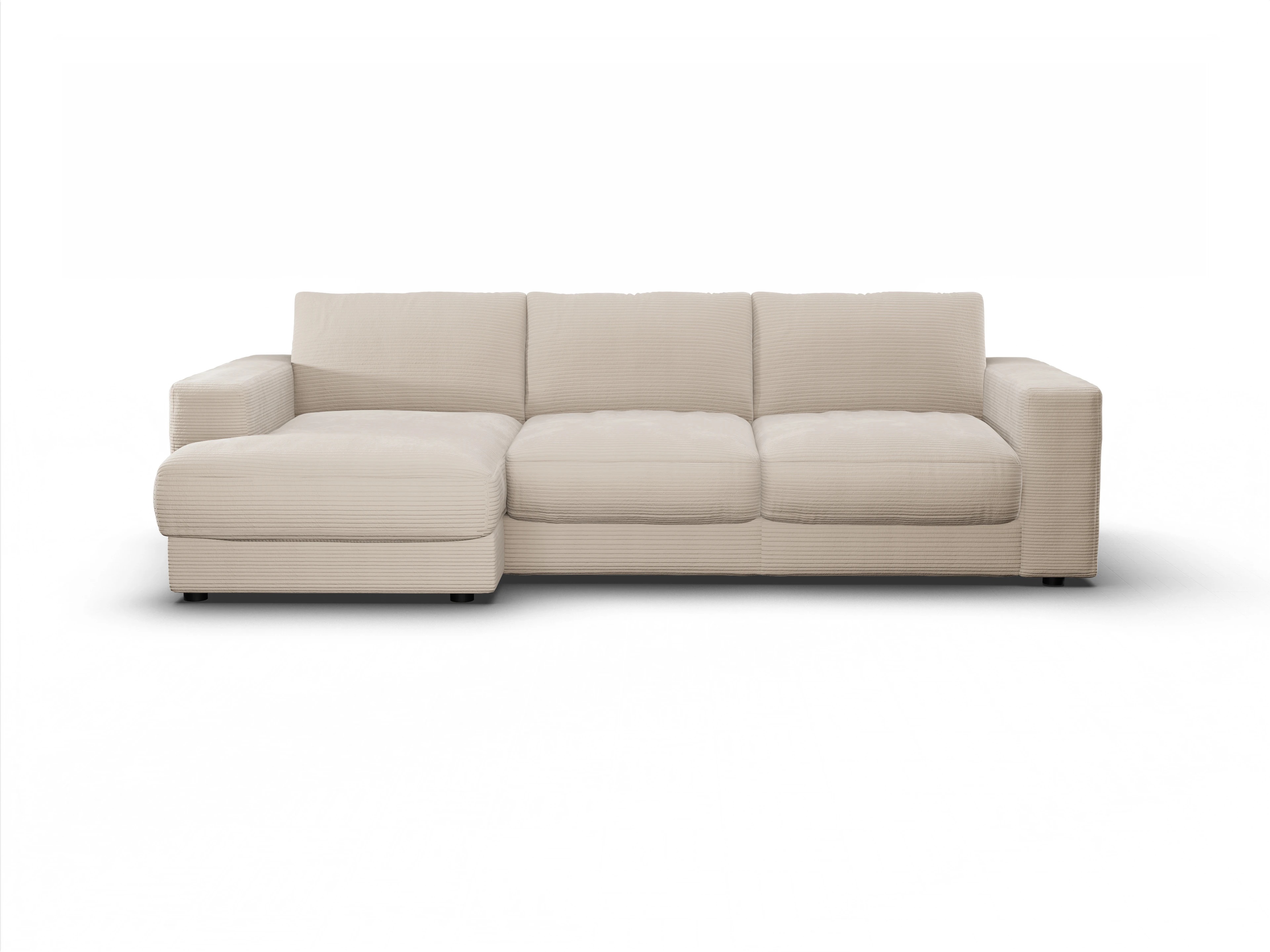 Ansicht des Produktes Mammut Plus 2.0 Ecksofa links Abschluss offen in Stoff Beige