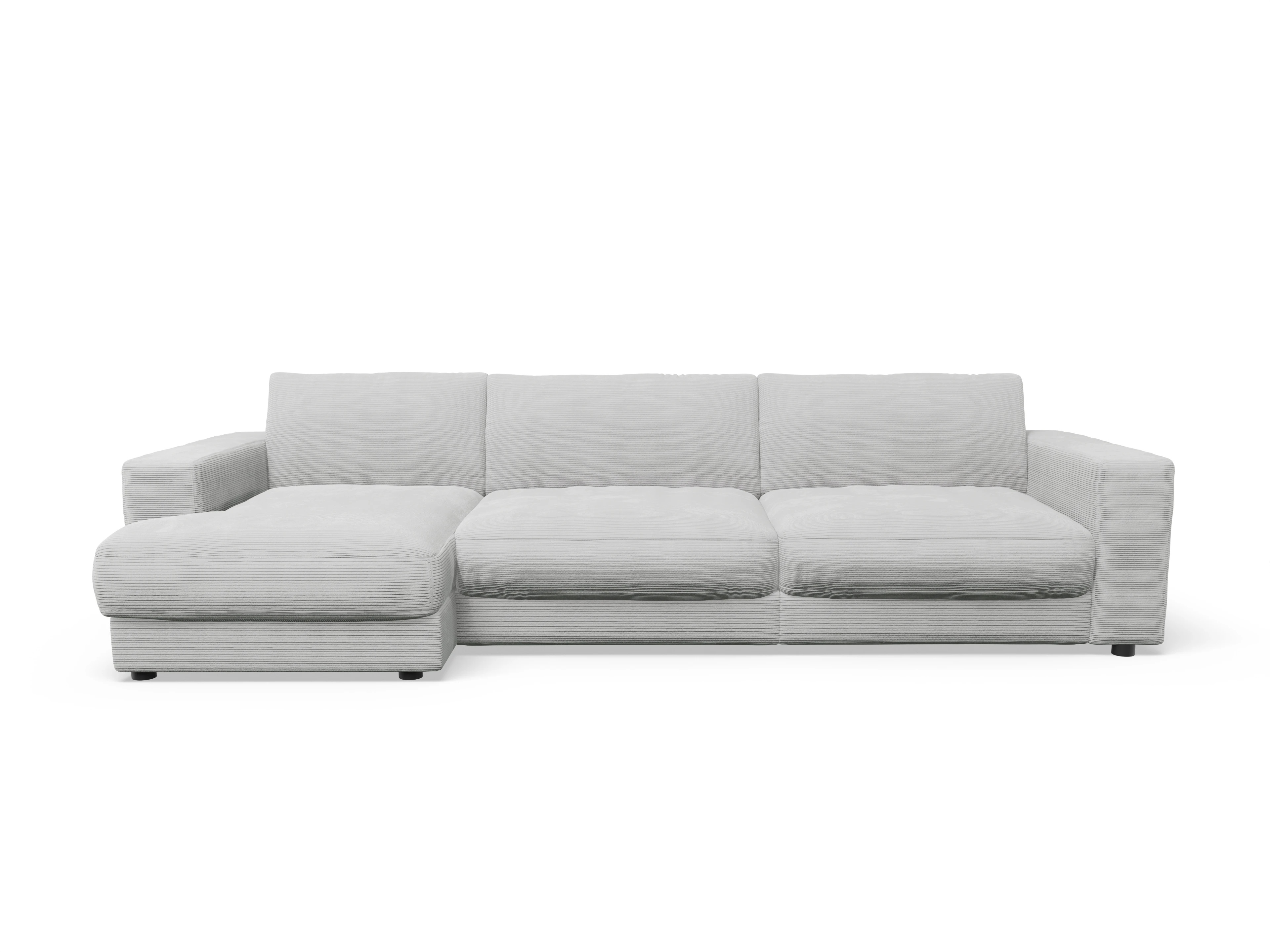 Ansicht des Produktes Mammut Plus 2.0 Ecksofa links Abschluss offen in Stoff Grau